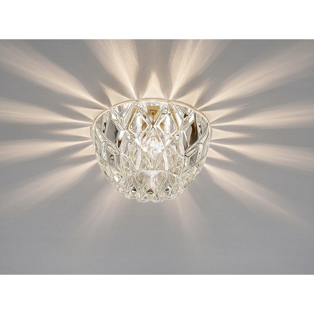 Ria G9 Diamond Faceted Round Downlight Polished Chrome/Crystal