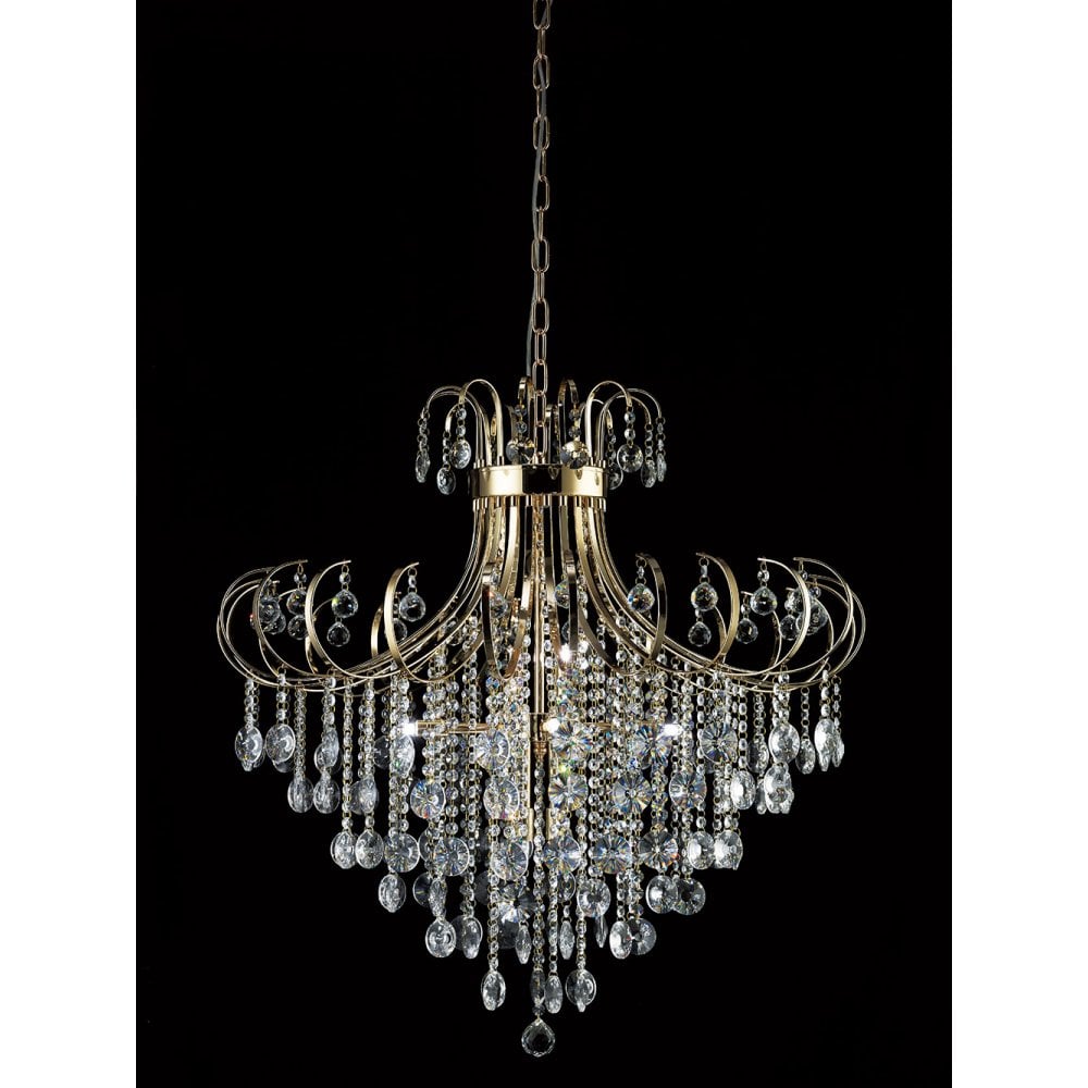 Rosina Pendant 8 Light French Gold/Crystal