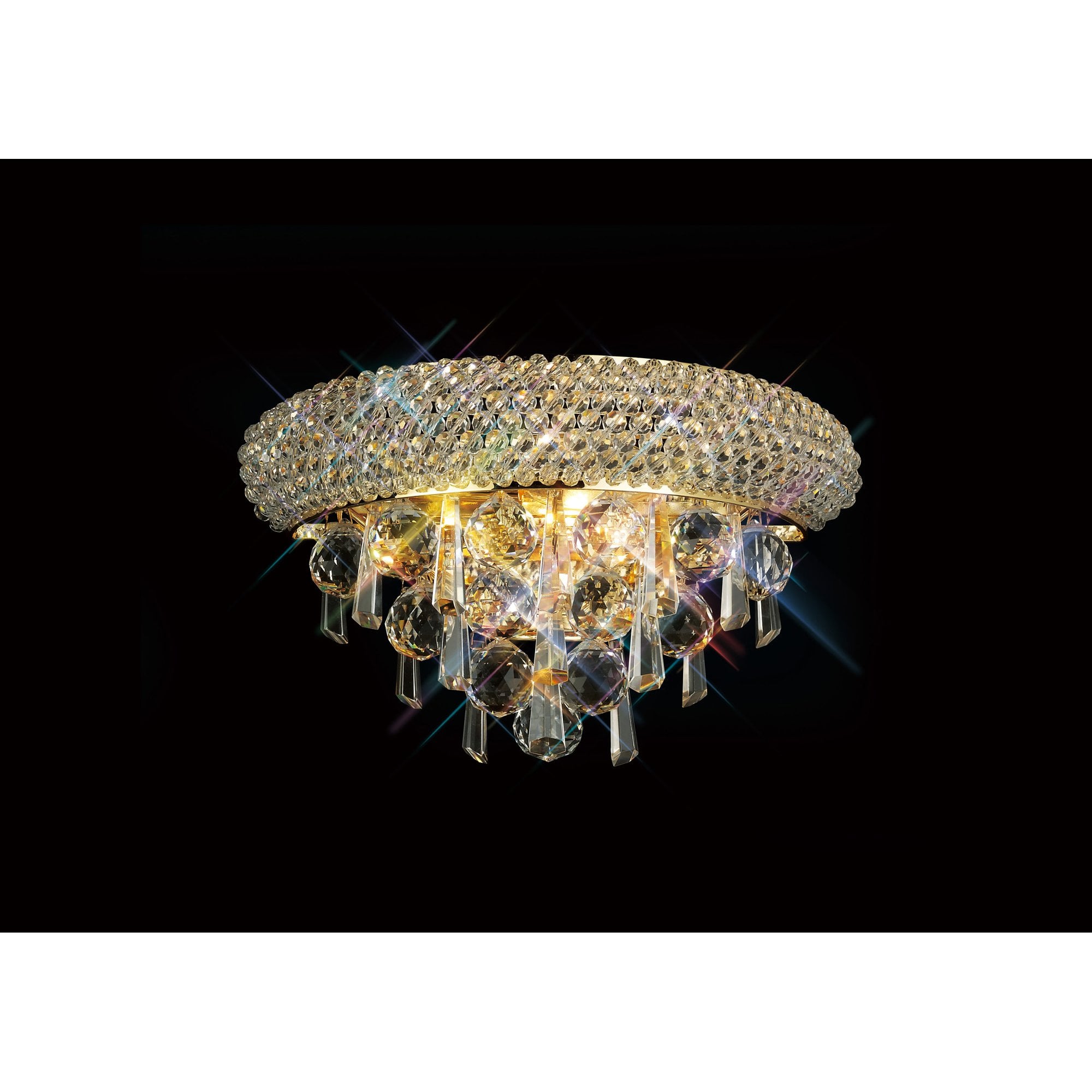 Alexandra Wall Lamp Small 2 Light French Gold/Crystal