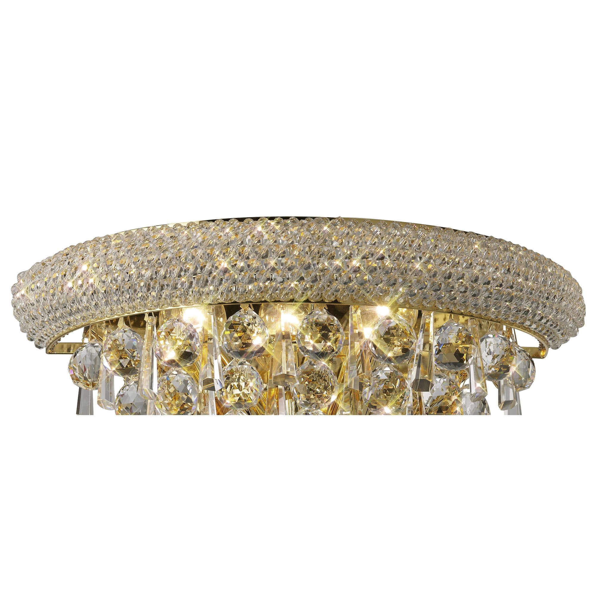 Alexandra Wall Lamp Medium 3 Light French Gold/Crystal