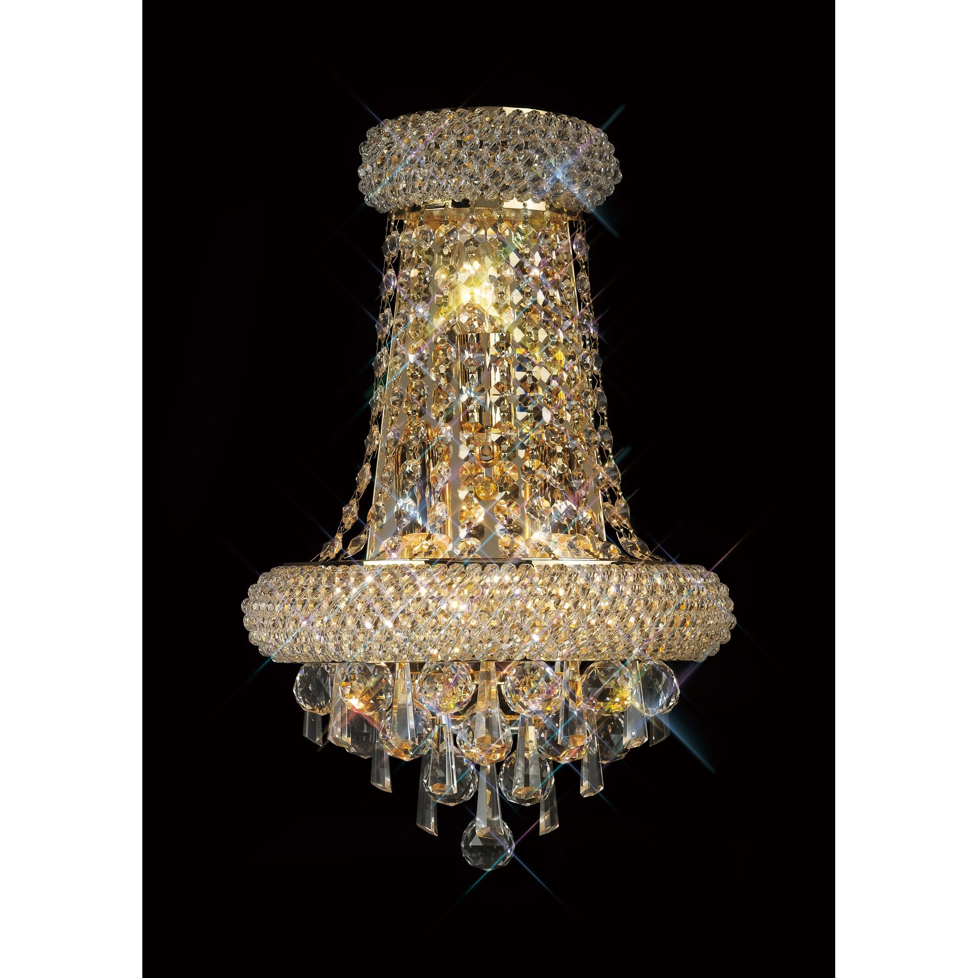 Alexandra Wall Lamp Large 3 Light French Gold/Crystal