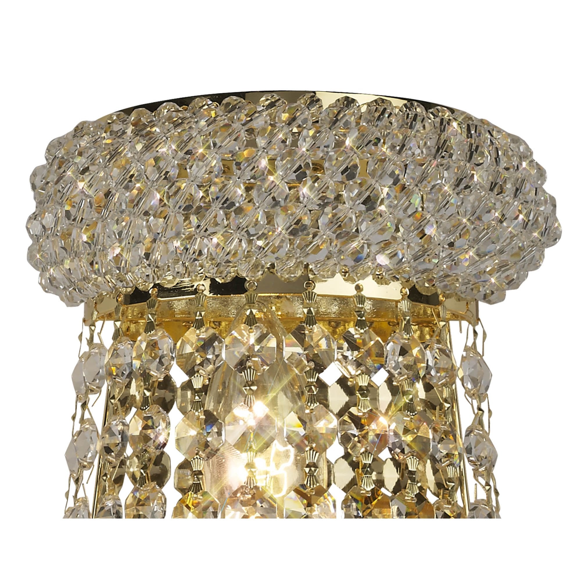 Alexandra Wall Lamp Large 3 Light French Gold/Crystal