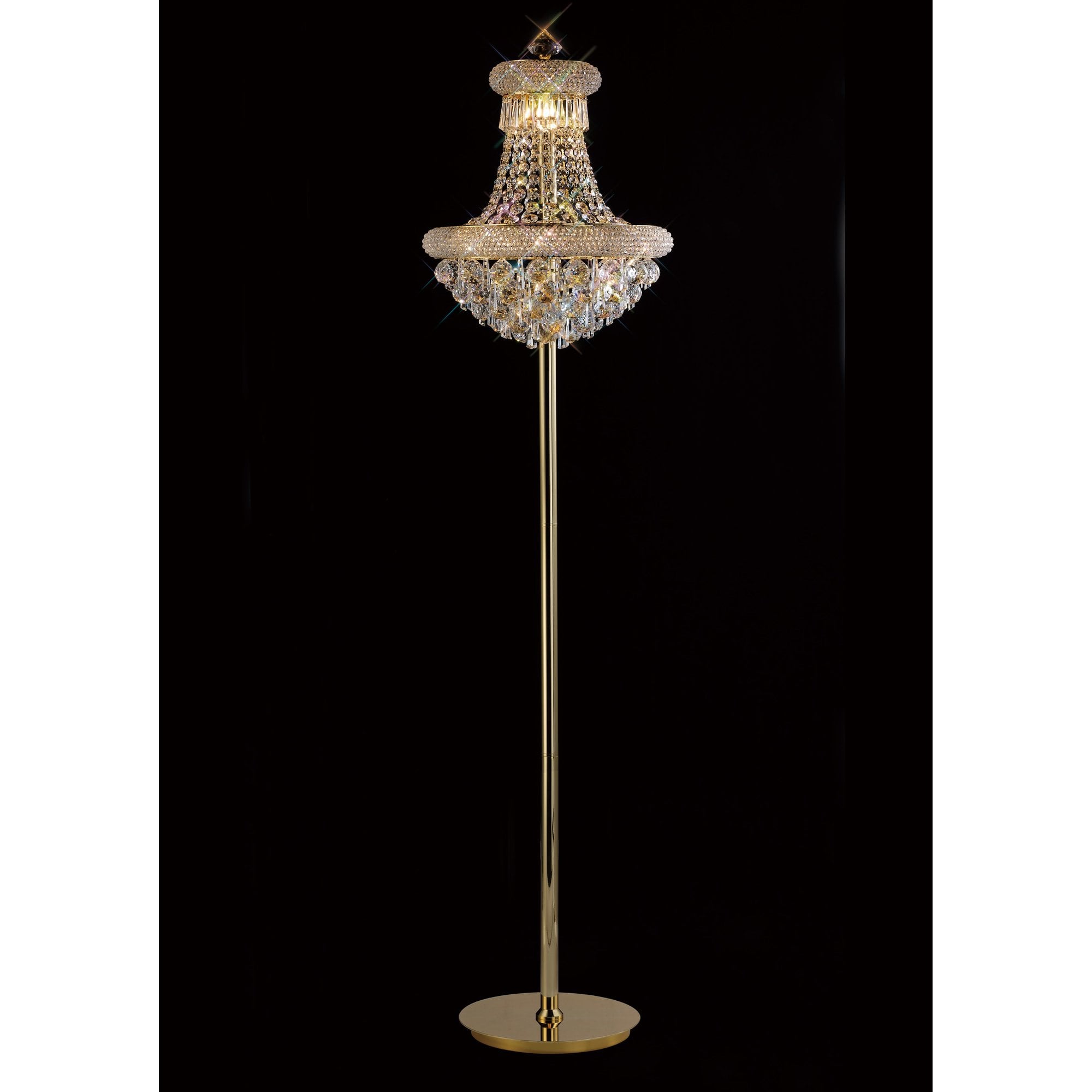 Alexandra Floor Lamp 8 Light French Gold/Crystal