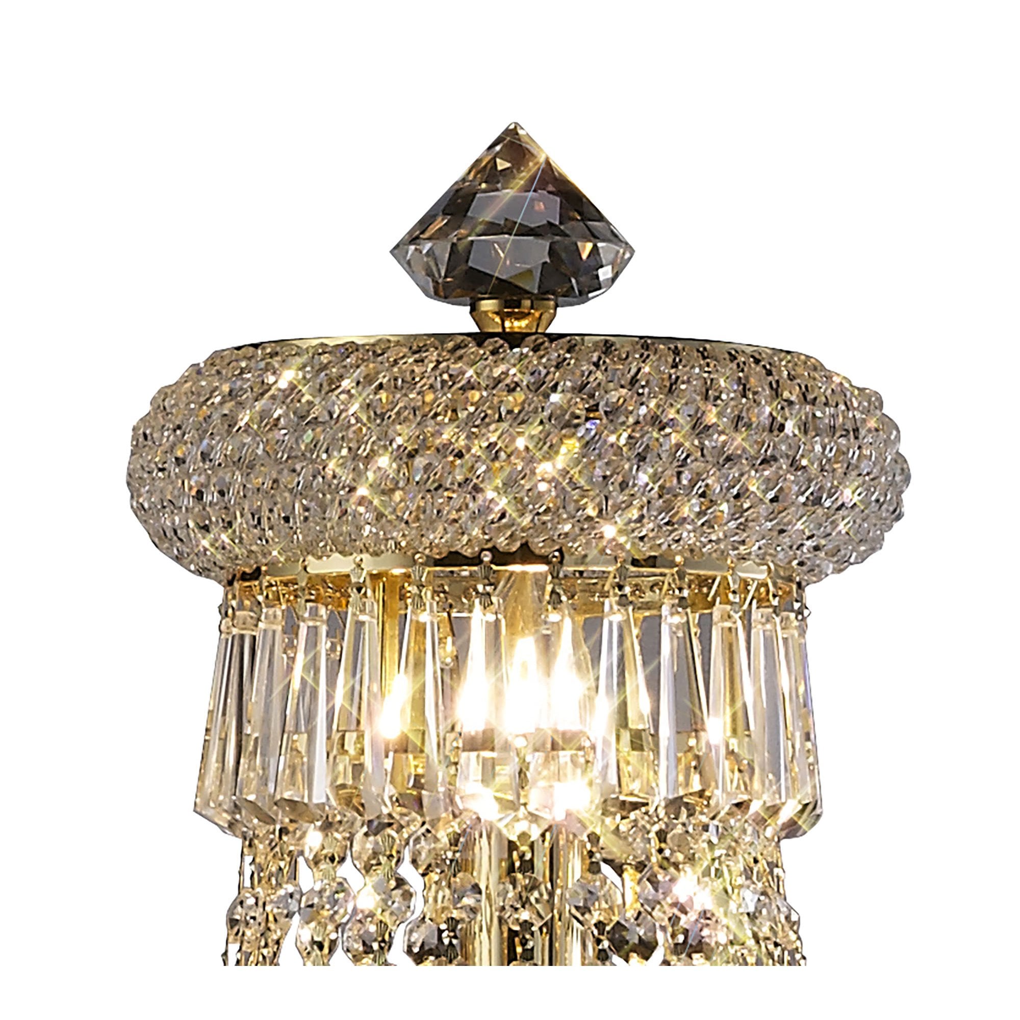 Alexandra Floor Lamp 8 Light French Gold/Crystal