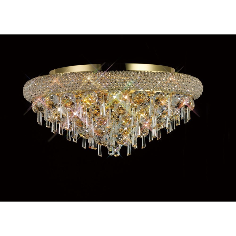 Alexandra Ceiling 7 Light French Gold/Crystal