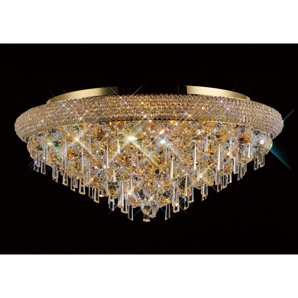 Alexandra Ceiling 9 Light French Gold/Crystal