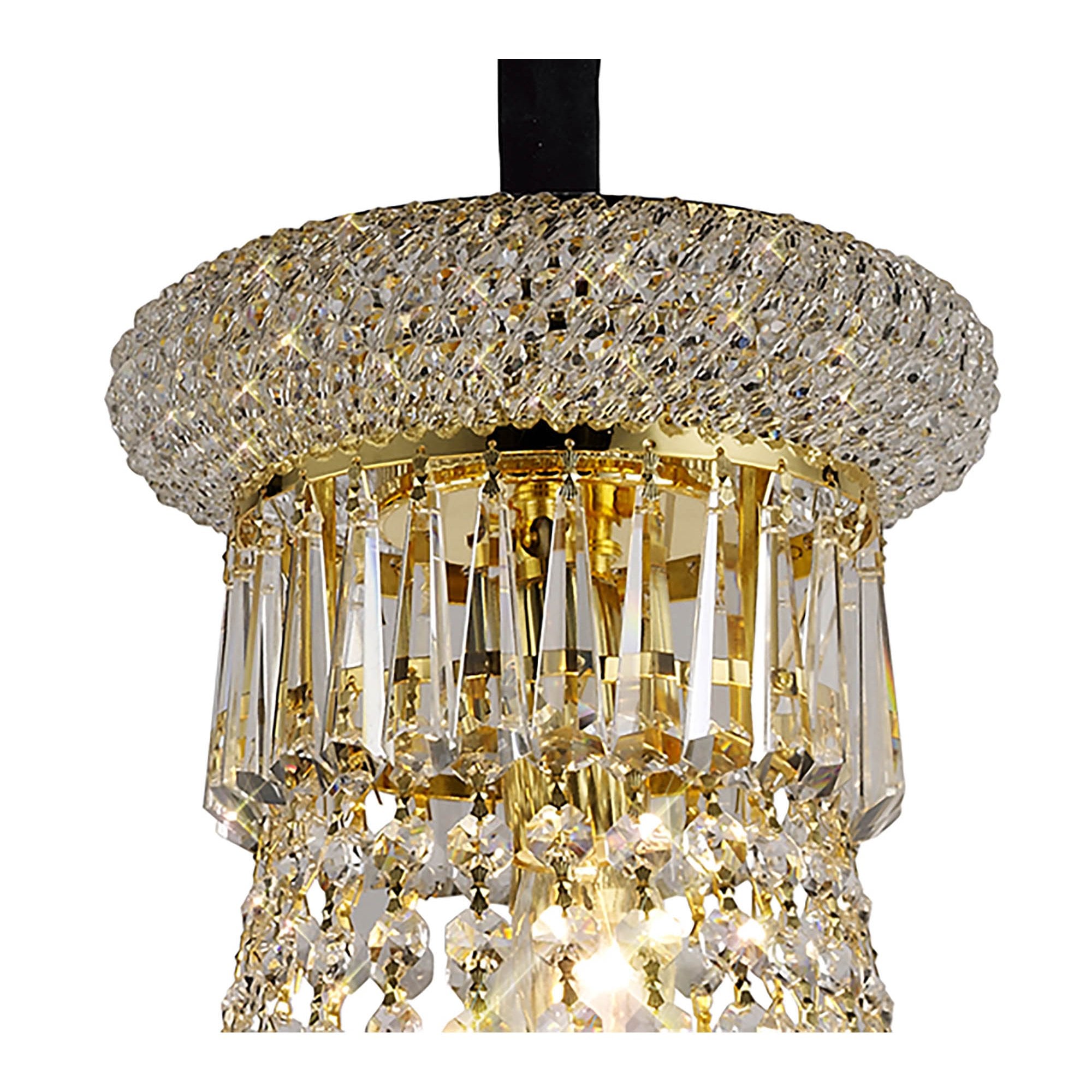 Alexandra Pendant 9 Light French Gold/Crystal