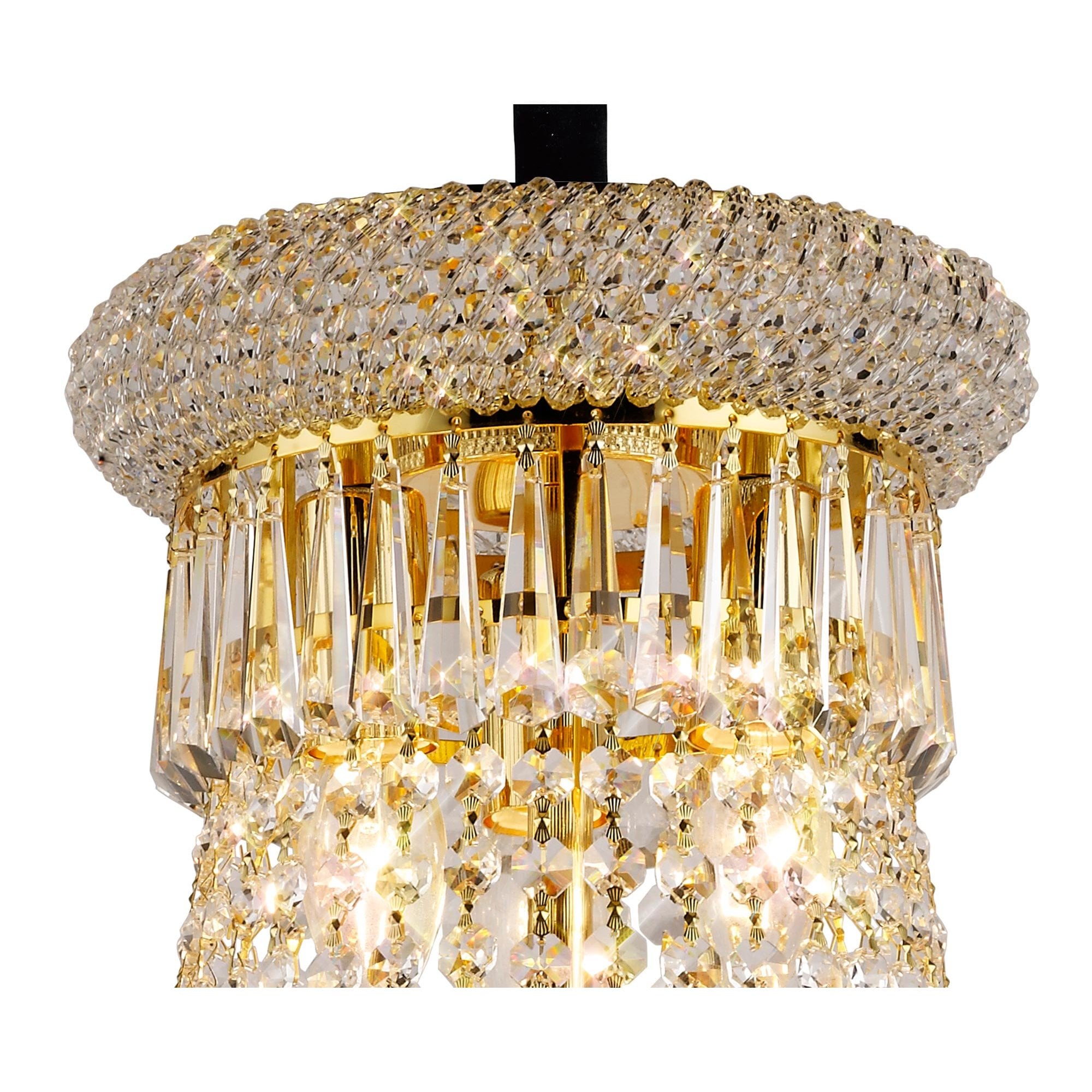 Alexandra Pendant 13 Light French Gold/Crystal