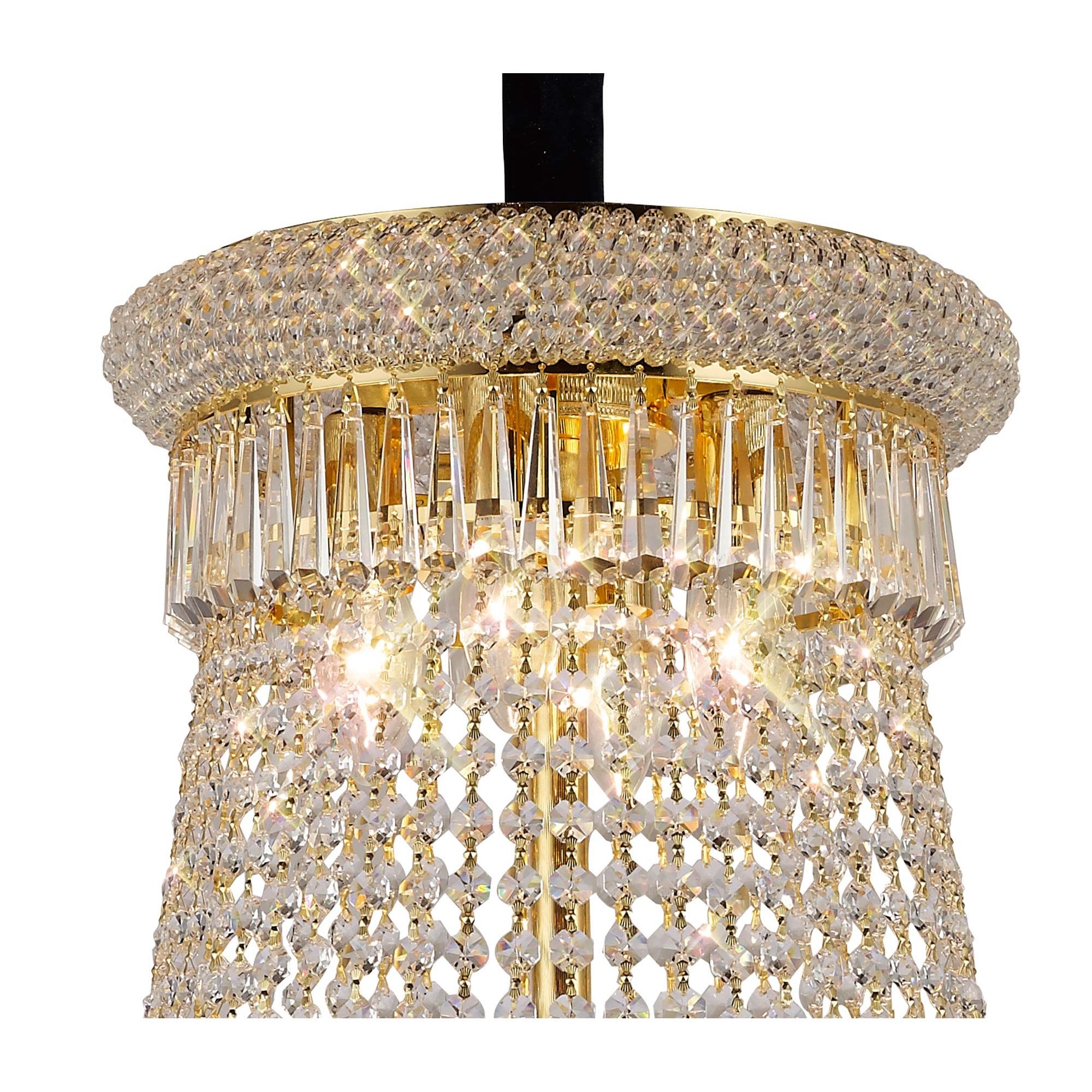 Alexandra Pendant 20 Light French Gold/Crystal