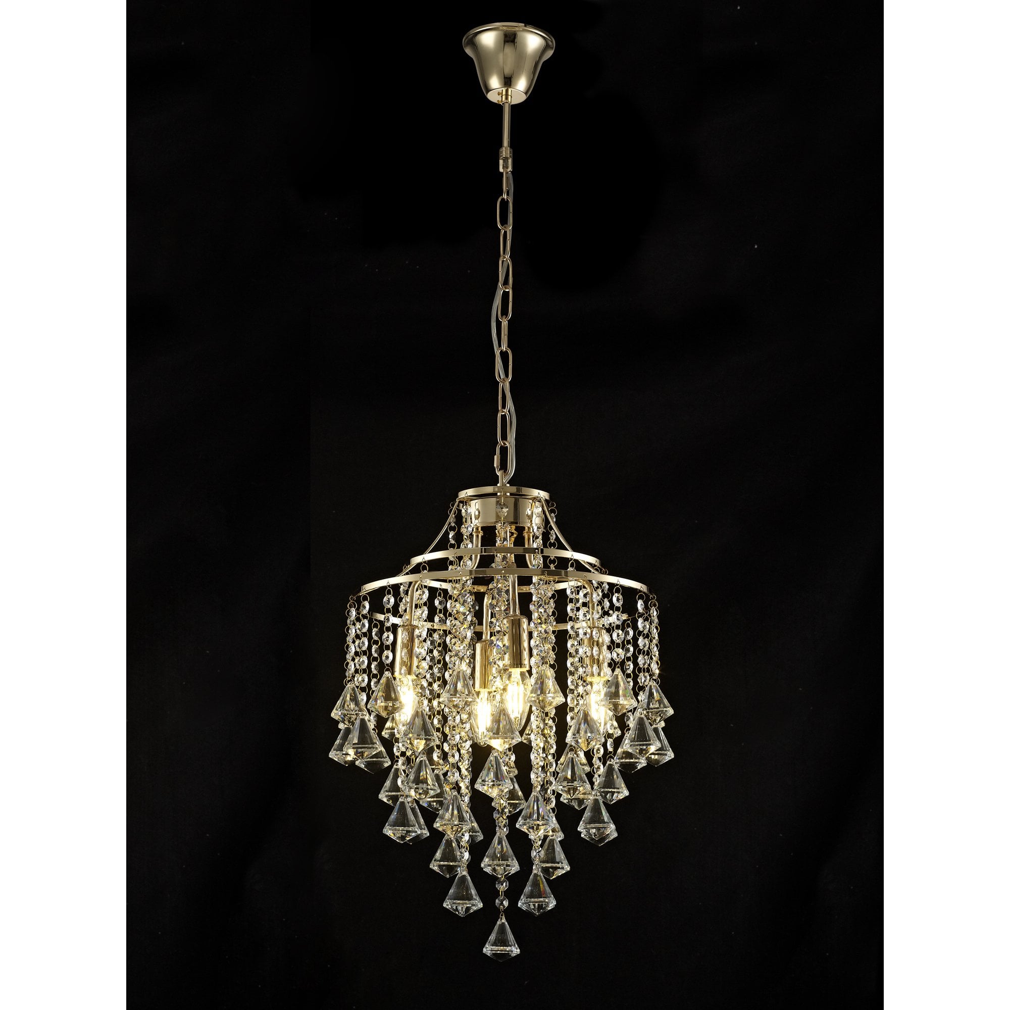 Inina Pendant 4 Light E14 French Gold/Crystal