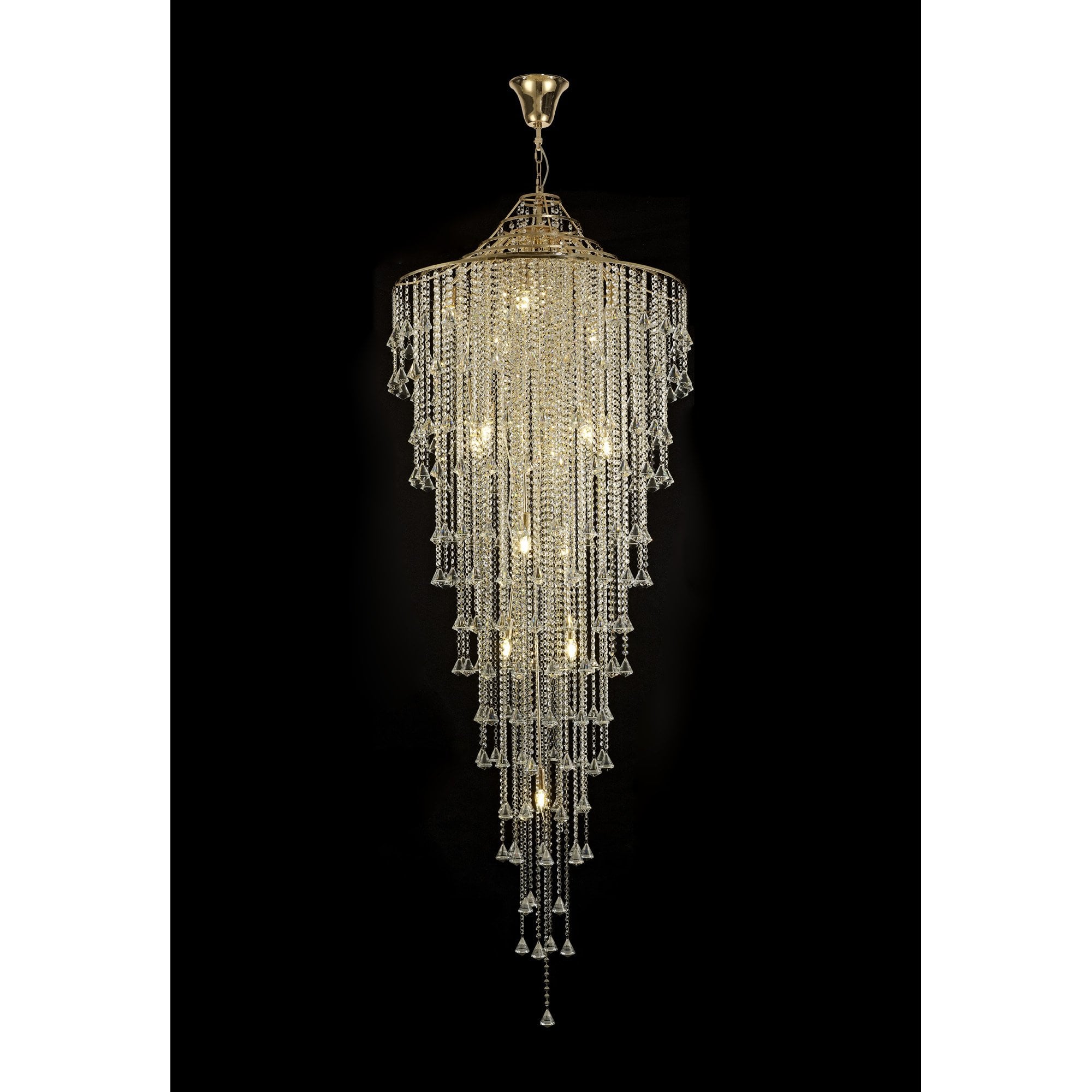 Inina Tall Pendant 15 Light E14 French Gold / Crystal