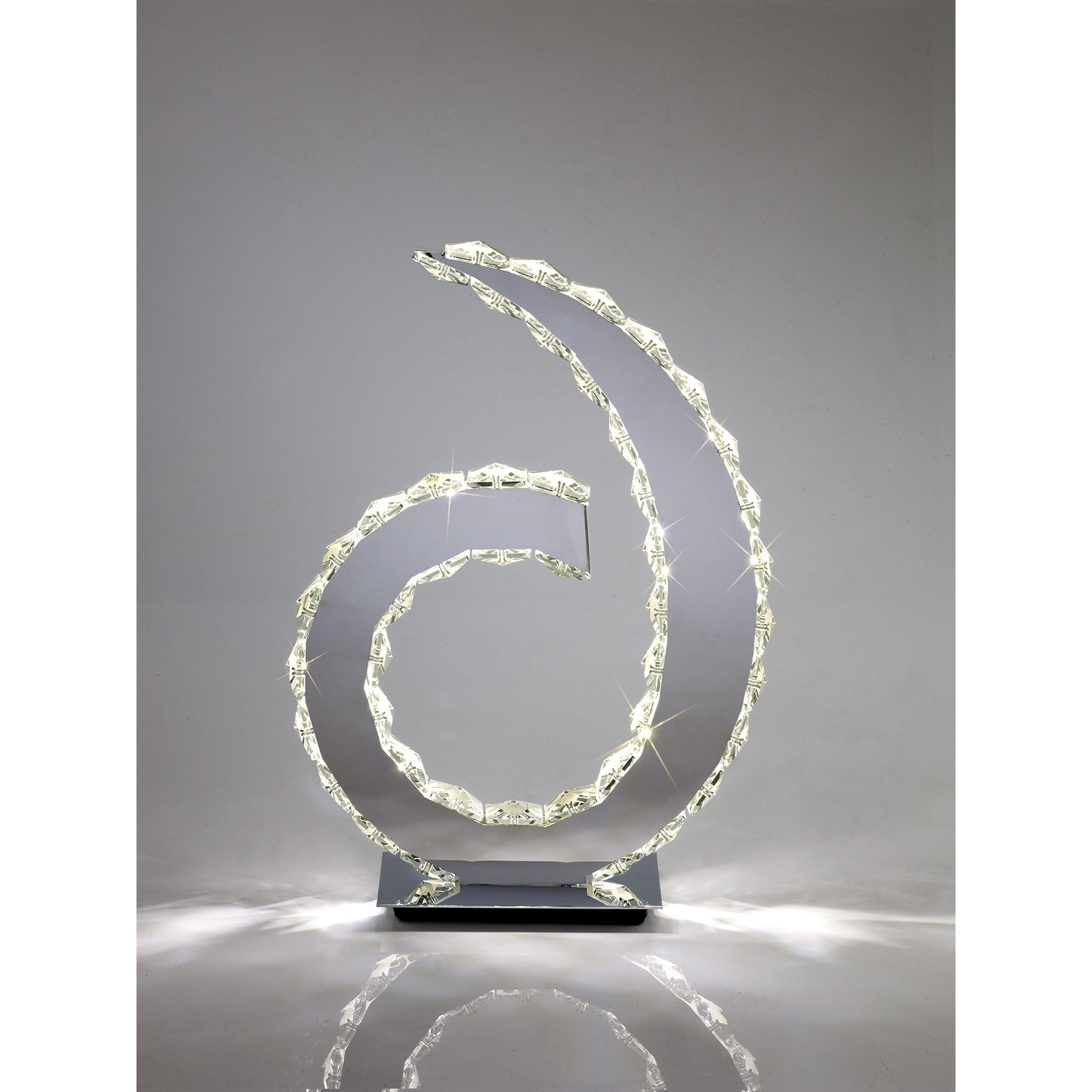 Galaxy Table Lamp D Shape Light 18 X 0.5W LED Polished Chrome/Crystal 6000K