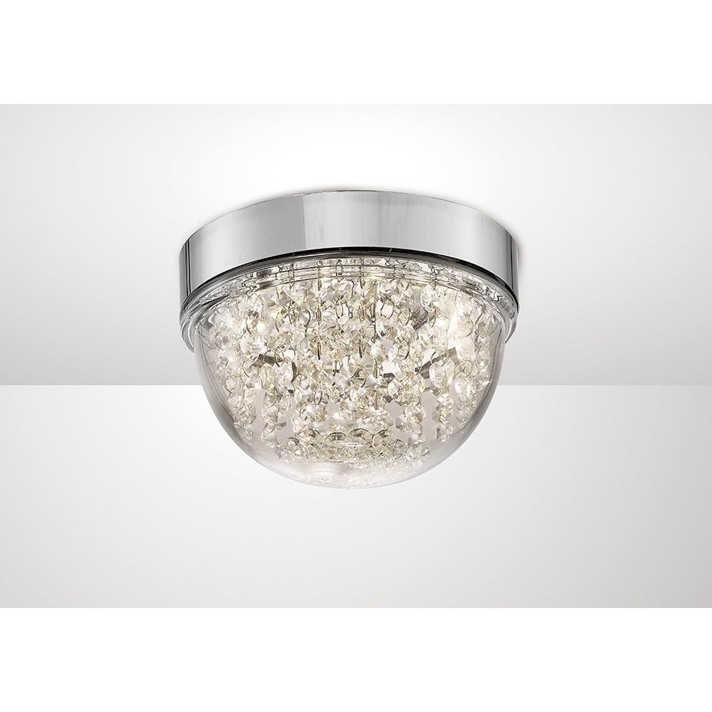 Harper Small Ceiling 6W 500lm LED 4000K Polished Chrome/Crystal