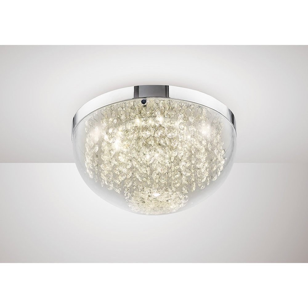 Harper Medium Ceiling 12W 950lm LED 4000K Polished Chrome/Crystal