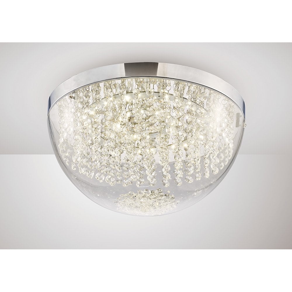 Harper Large Ceiling 21W 1600lm LED 4000K Polished Chrome/Crystal