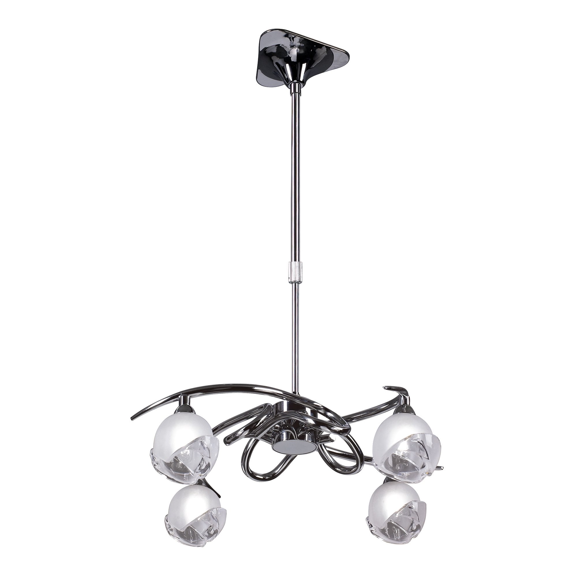 Fragma Telescopic Semi Flush Convertible 4 Light G9, Polished Chrome