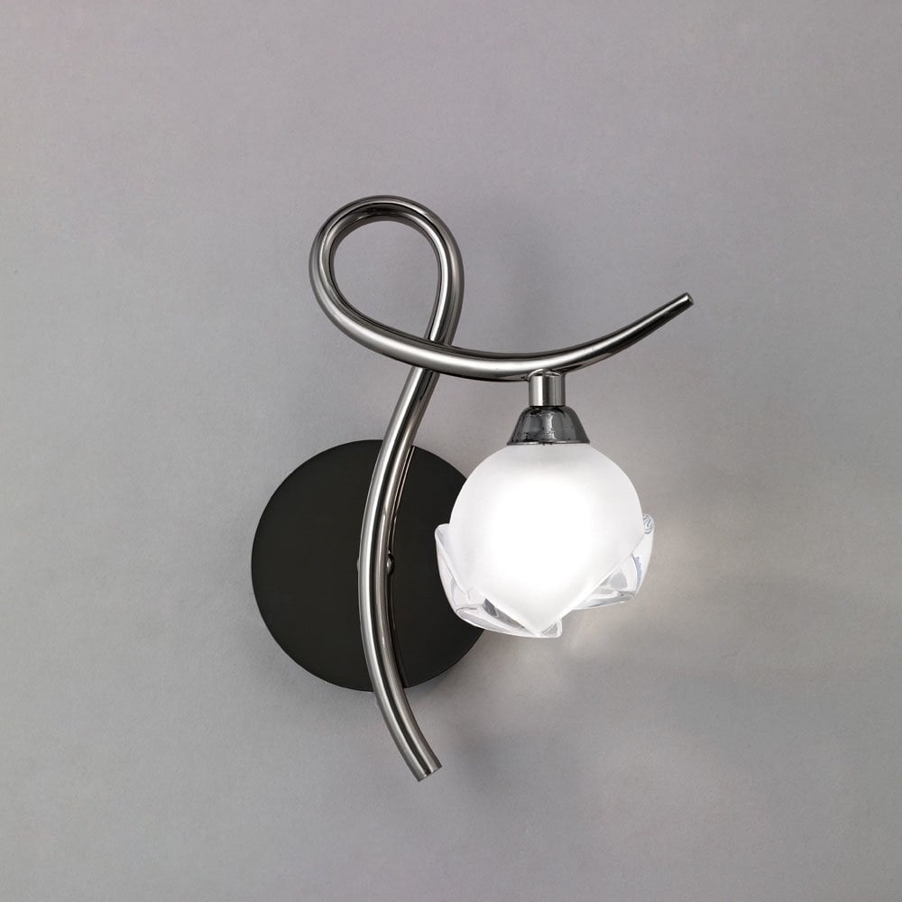 Fragma Wall Lamp Right Switched 1 Light G9, Black Chrome