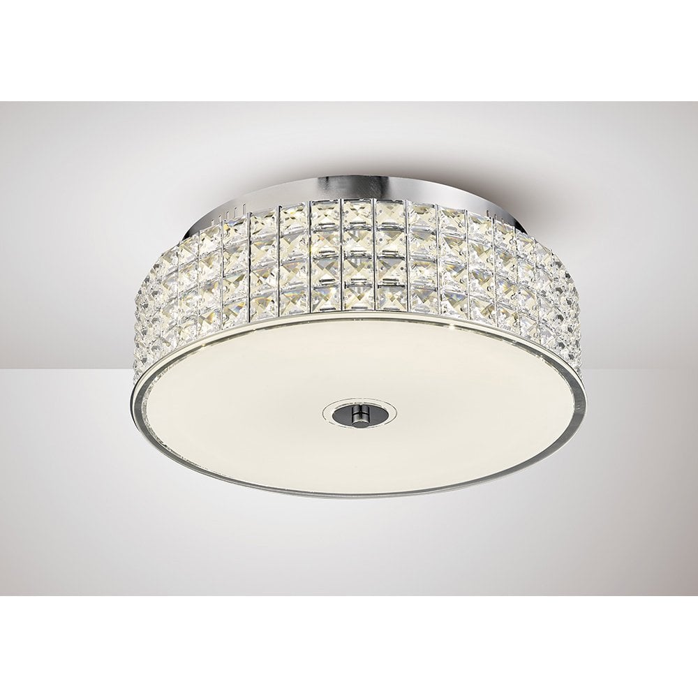 Hawthorne Round Ceiling 30W 1700lm LED 4000K Polished Chrome/Crystal