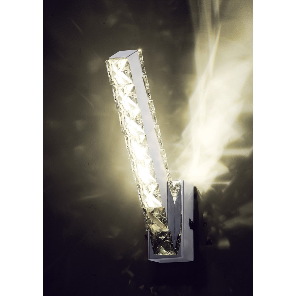 Galaxy Vertical Wall Lamp 3W LED 4000K Polished Chrome/Crystal