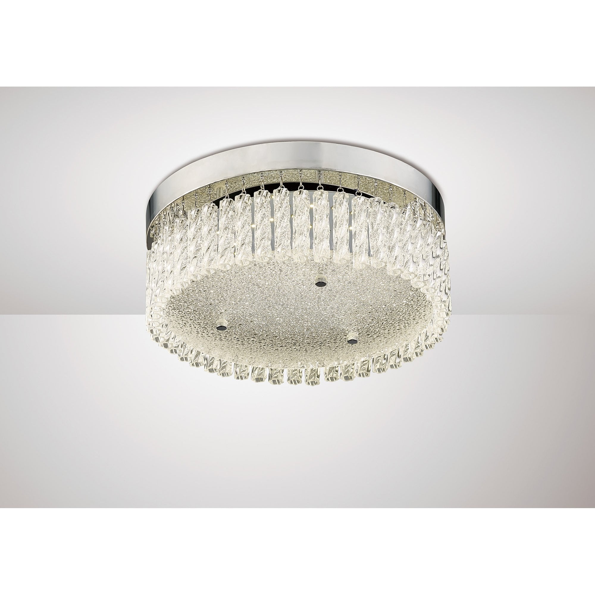 Aiden Small Round Ceiling 18W 1600lm LED 4200K Polished Chrome/Crystal