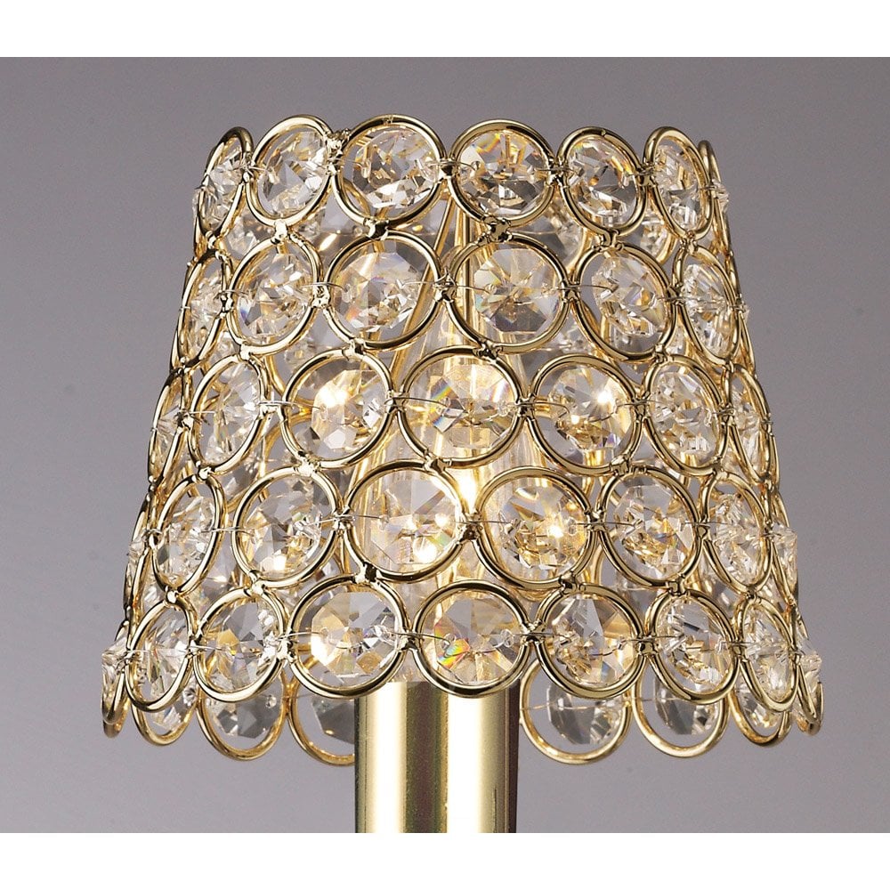 Clip On Crystal Ring Shade French Gold