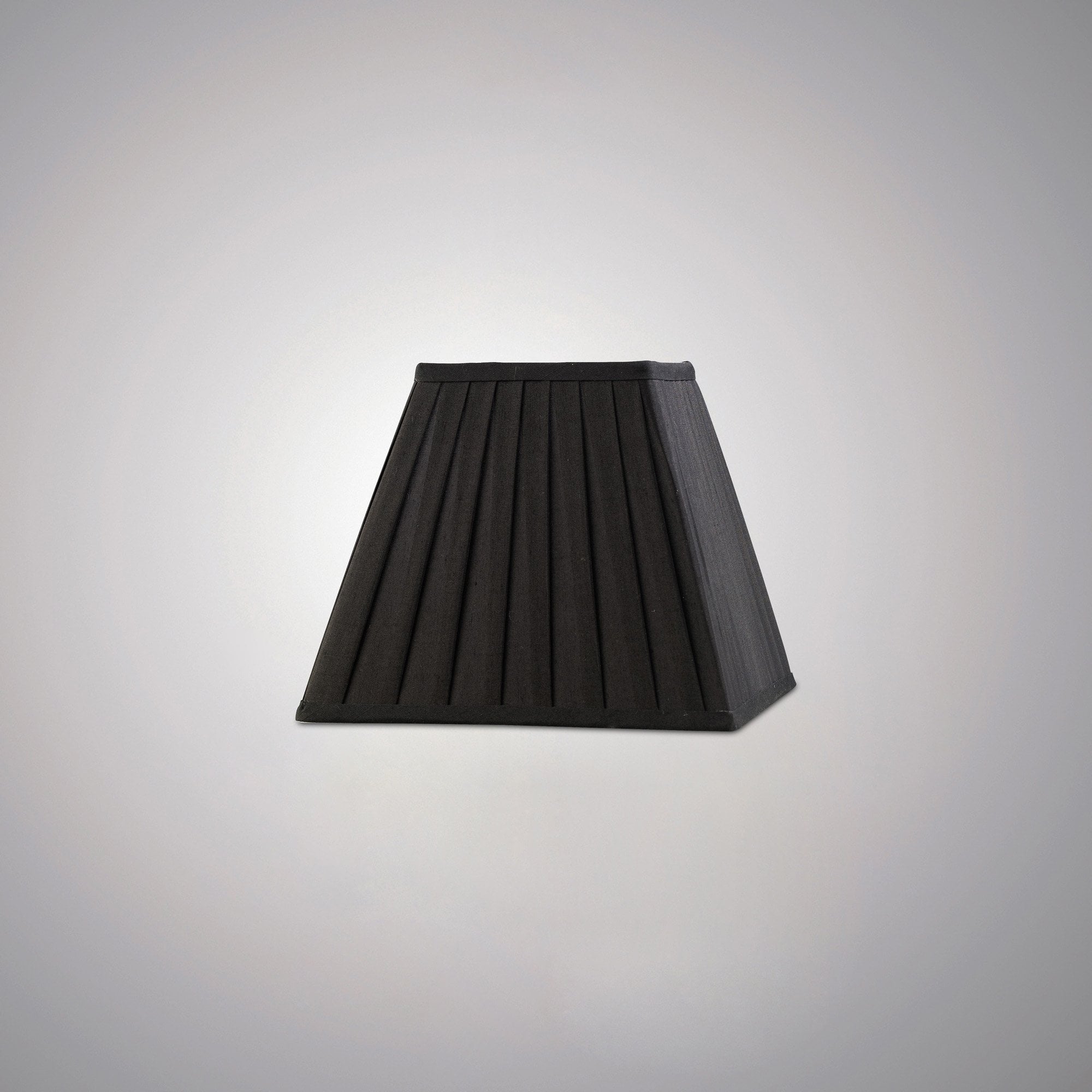 Leela Square Pleated Fabric Shade Black 100/200mm x 156mm