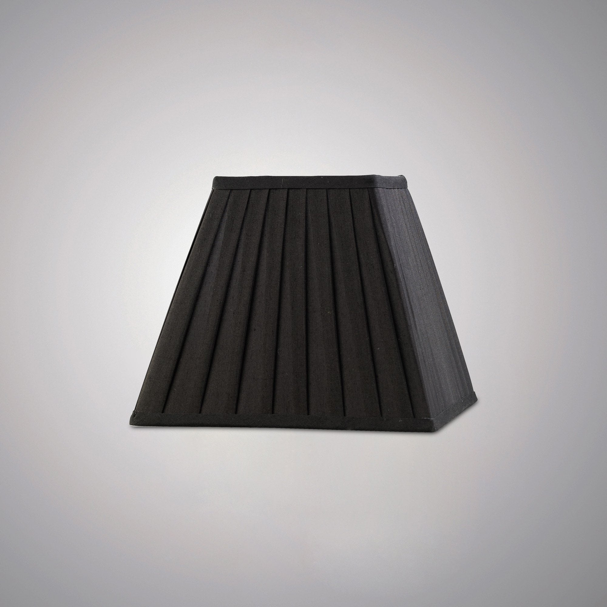 Leela Square Pleated Fabric Shade Black 138/250mm x 206mm