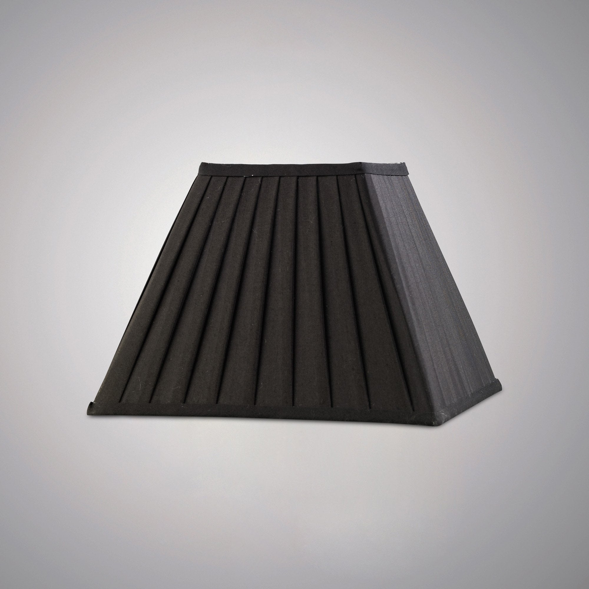 Leela Square Pleated Fabric Shade Black 150/300mm x 225mm