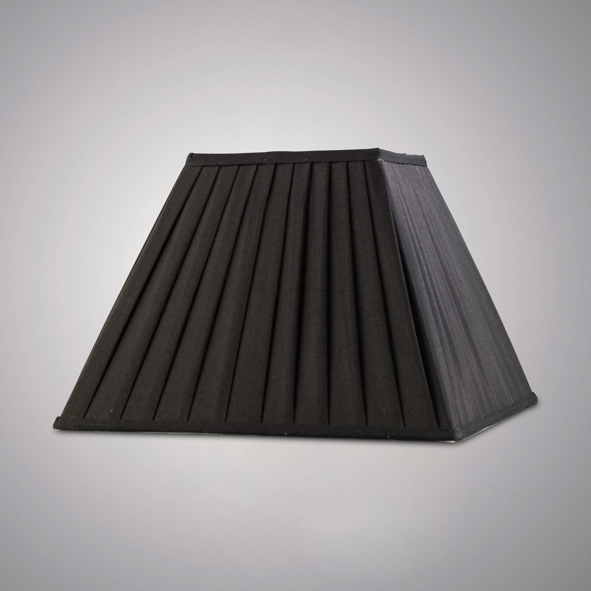 Leela Square Pleated Fabric Shade Black 175/350mm x 250mm