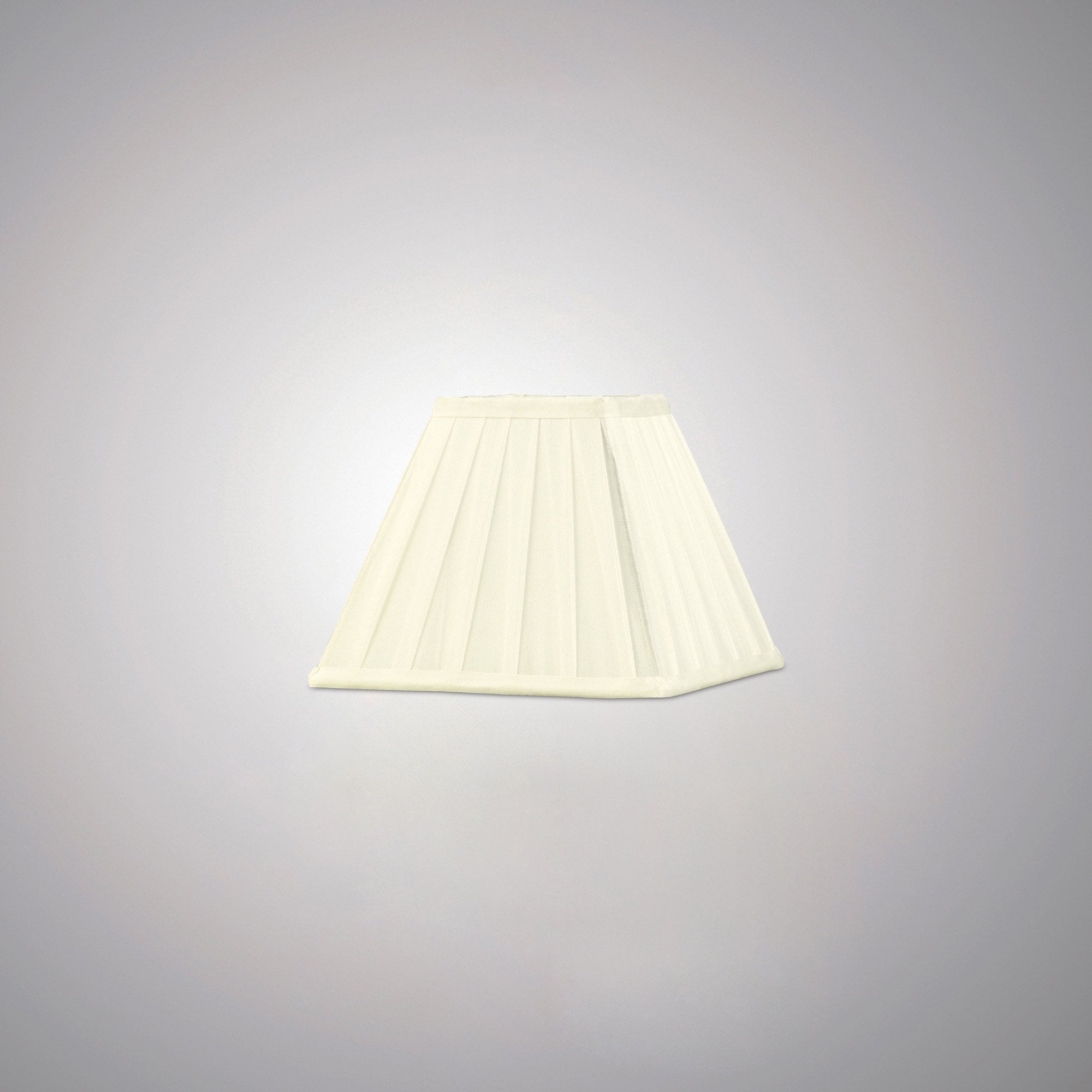 Leela Square Pleated Fabric Shade Ivory 100/200mm x 156mm