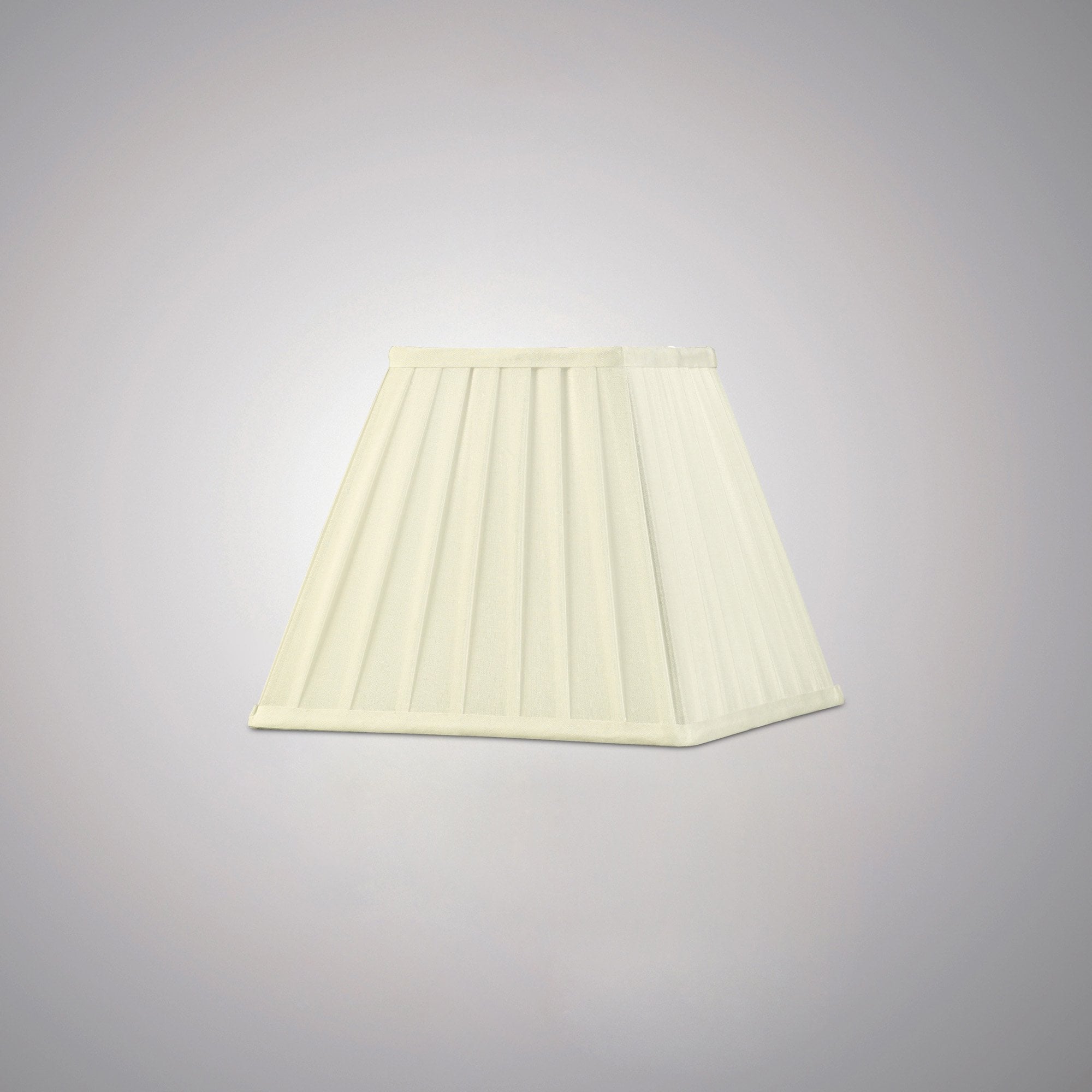 Leela Square Pleated Fabric Shade Ivory 138/250mm x 206mm