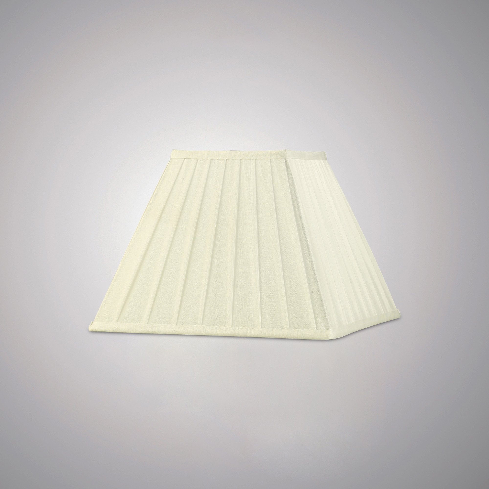 Leela Square Pleated Fabric Shade Ivory 150/300mm x 225mm