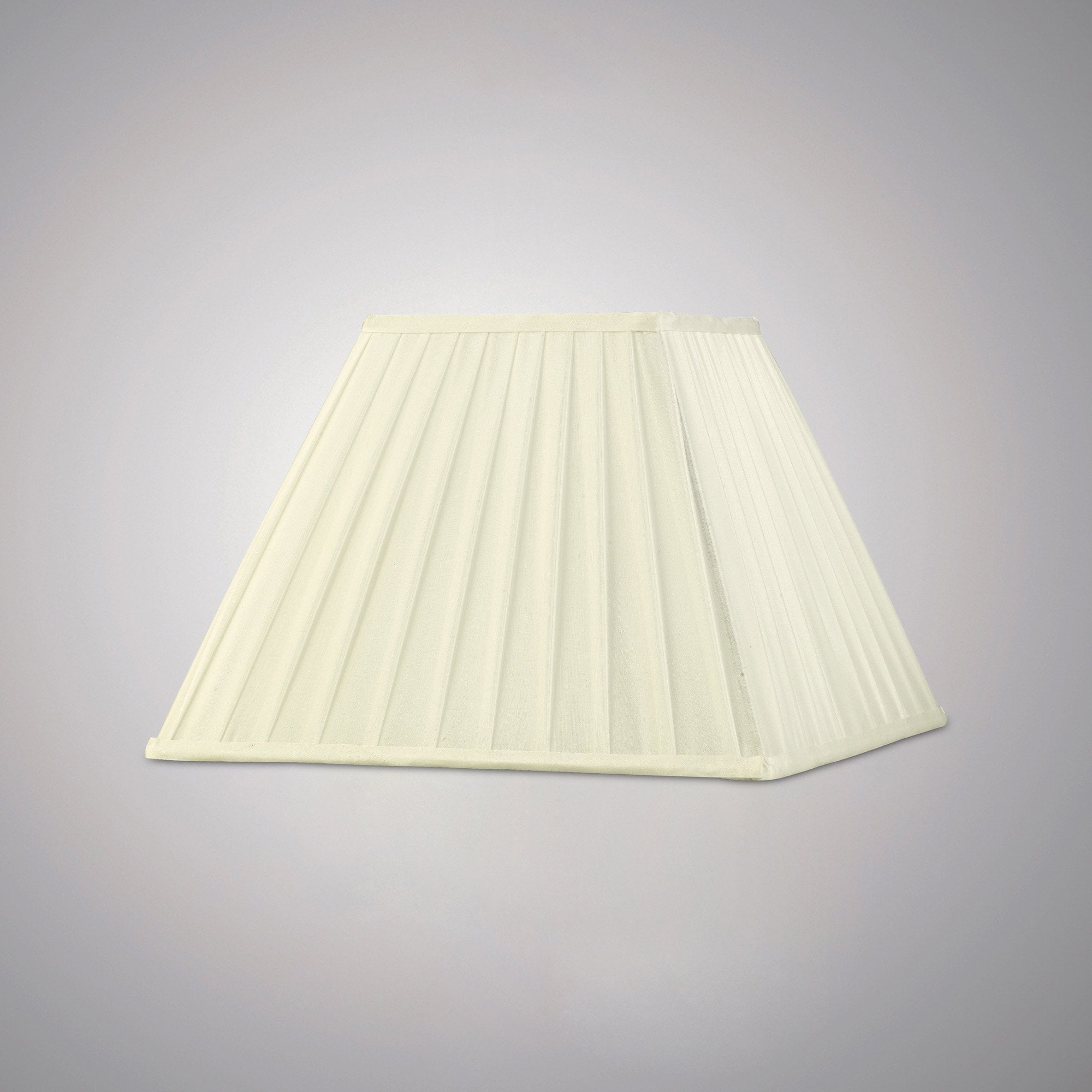 Leela Square Pleated Fabric Shade Ivory 175/350mm x 250mm