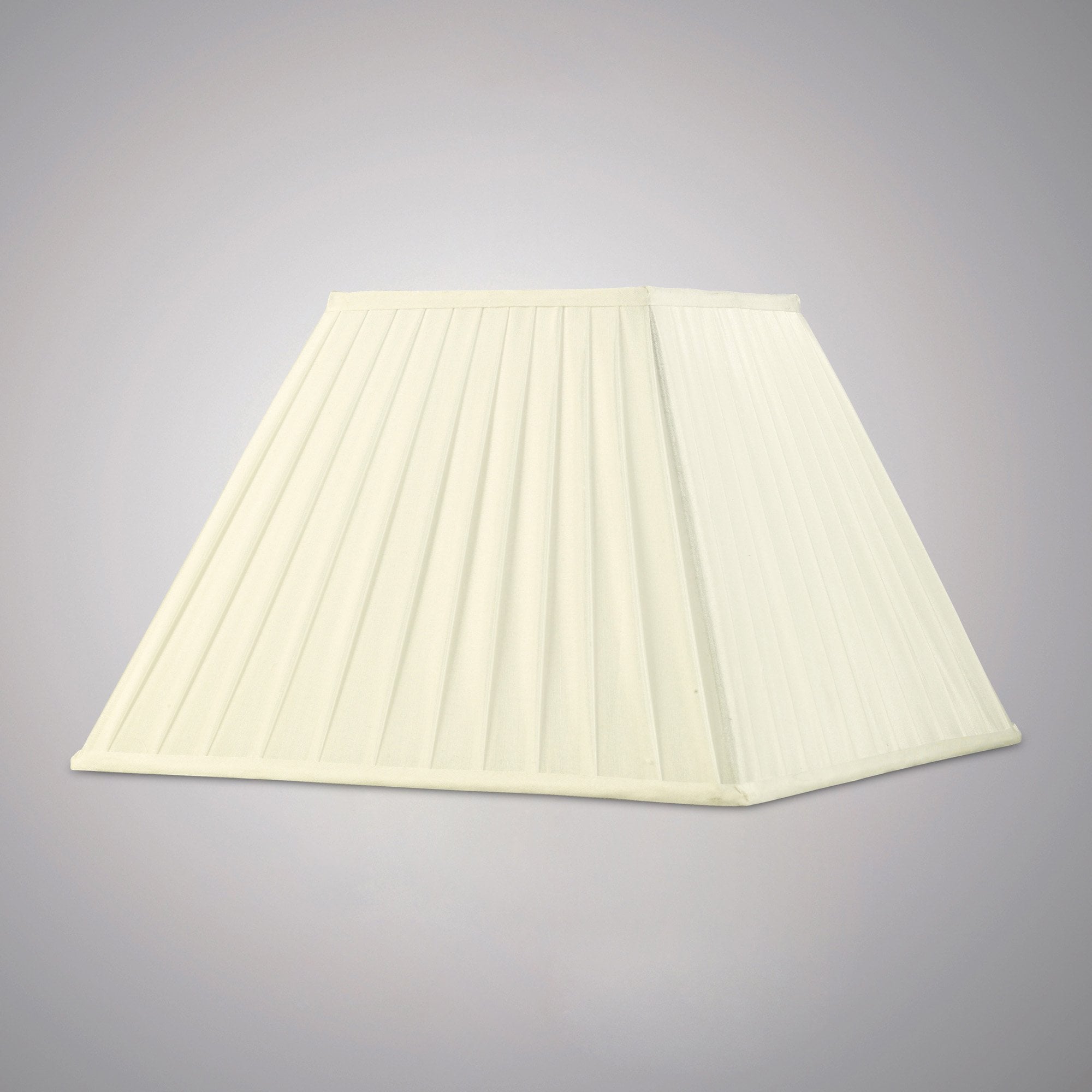 Leela Square Pleated Fabric Shade Ivory 200/400mm x 275mm