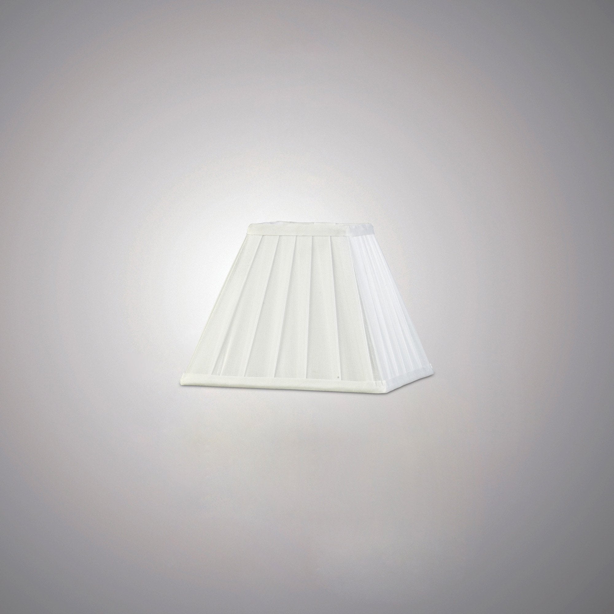 Leela Square Pleated Fabric Shade White 100/200mm x 156mm