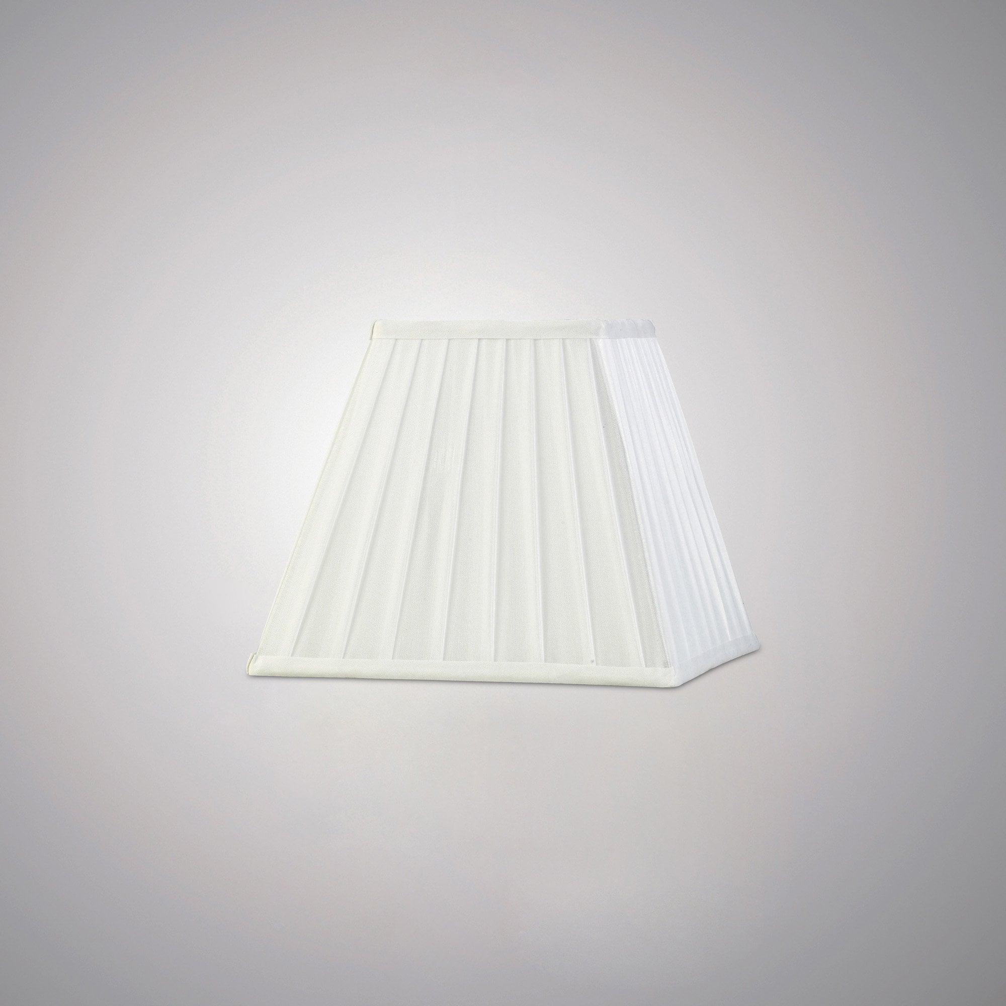 Leela Square Pleated Fabric Shade White 138/250mm x 206mm