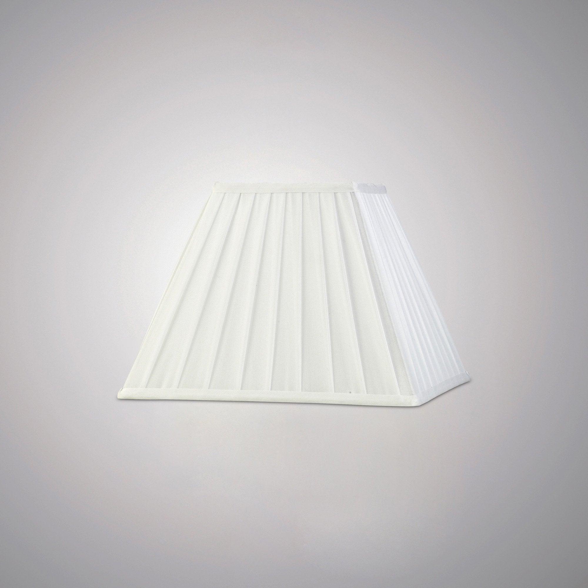 Leela Square Pleated Fabric Shade White 150/300mm x 225mm