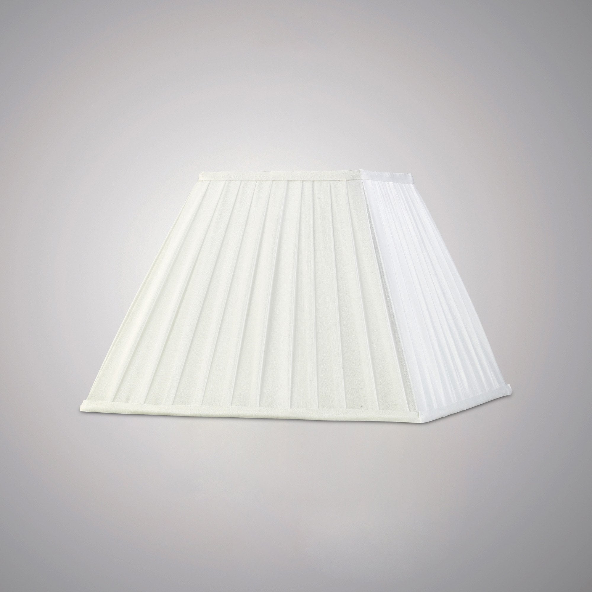 Leela Square Pleated Fabric Shade White 175/350mm x 250mm