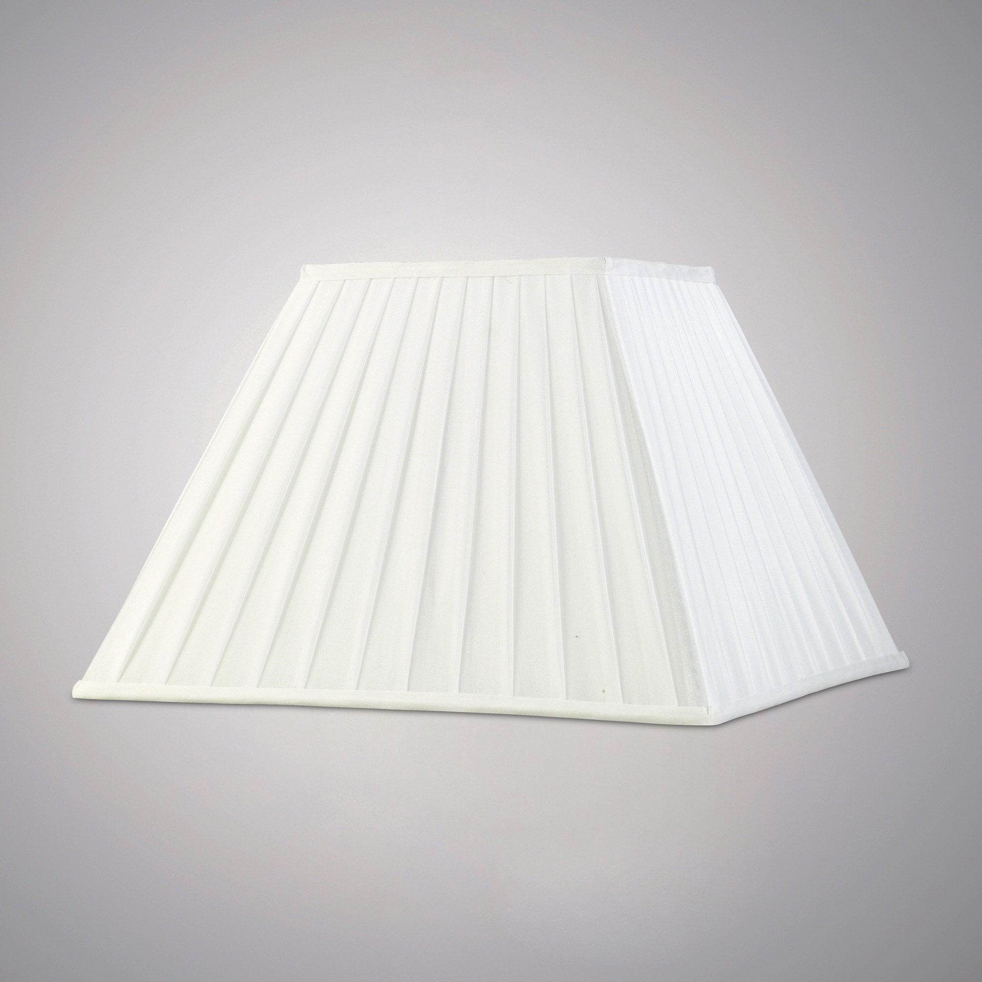 Leela Square Pleated Fabric Shade White 200/400mm x 275mm