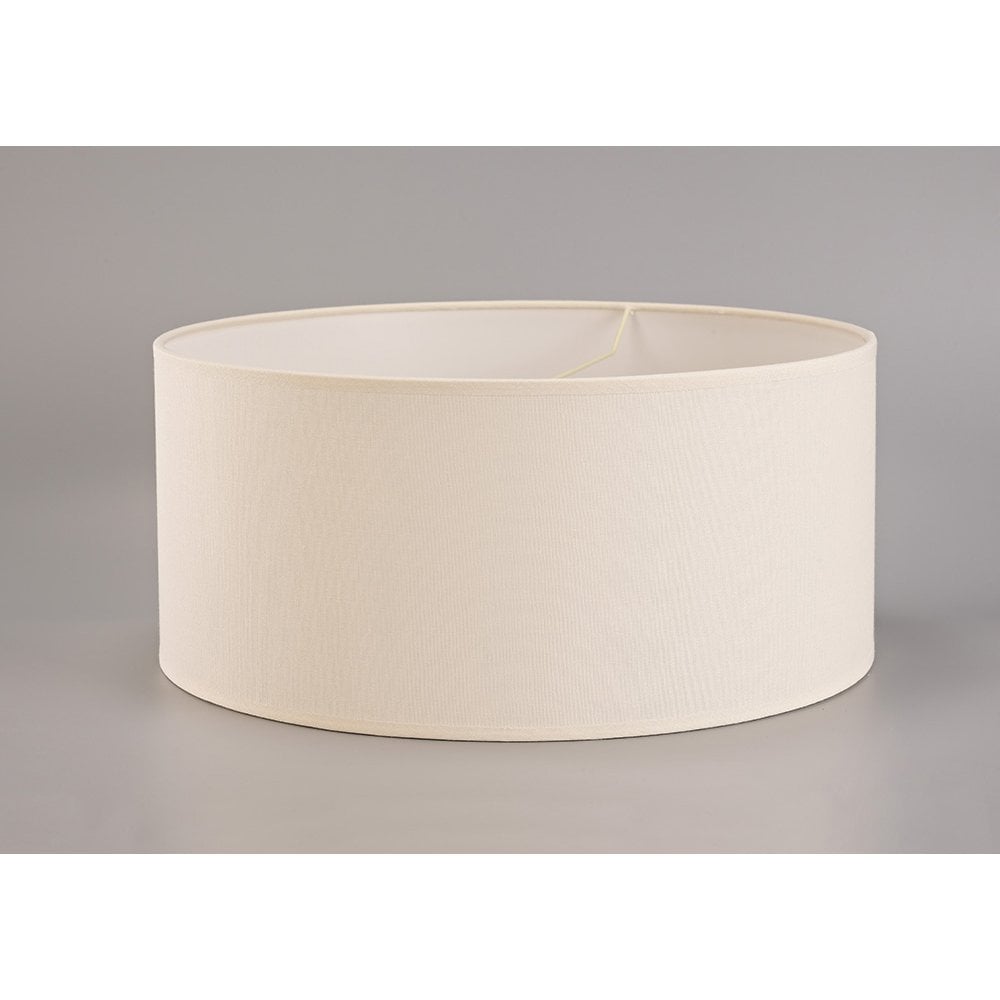 Victoria Round Fabric Shade Ivory Cream 500 x 225mm