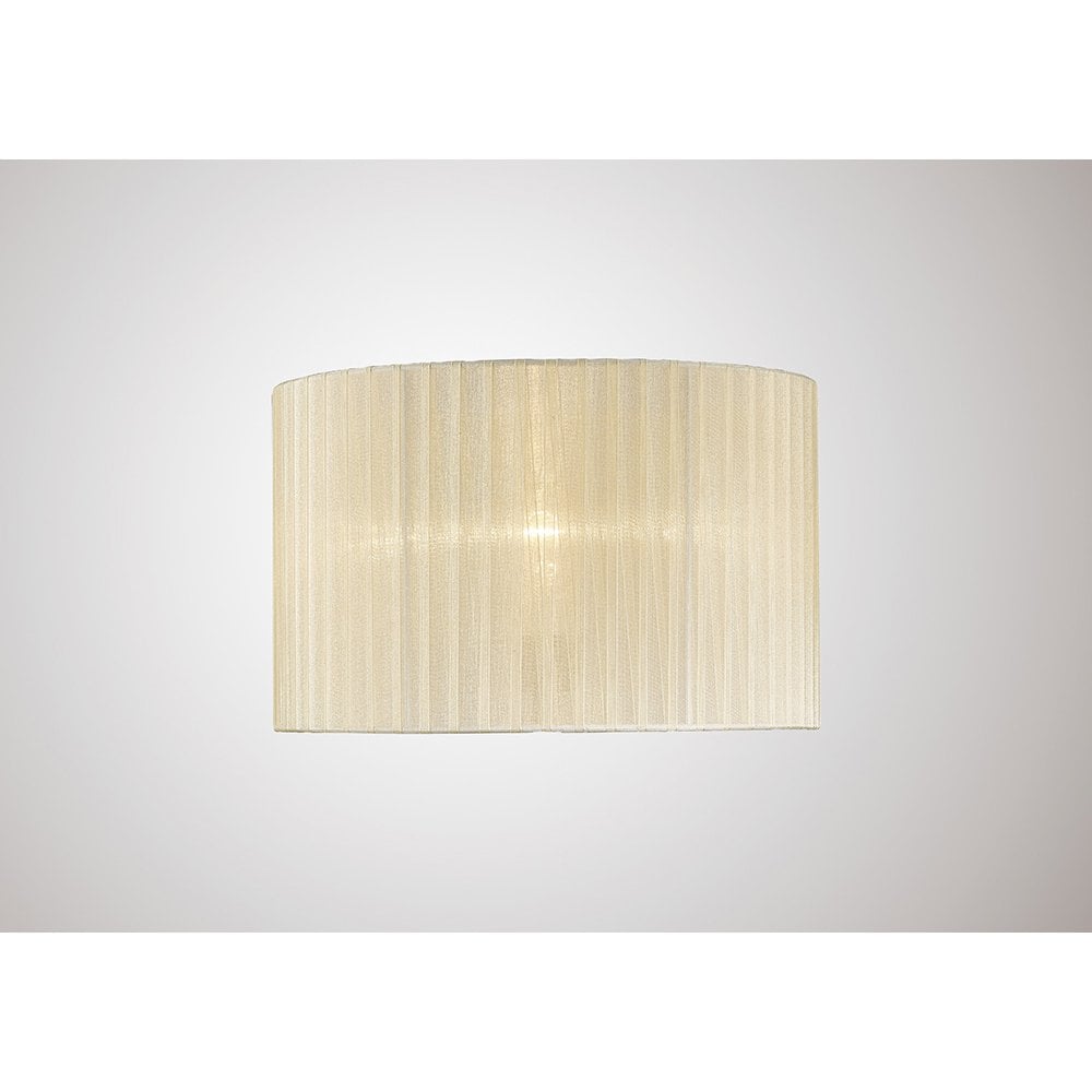 Florence Round Organza Shade Cream 360mm x 230mm, Suitable For Table Lamp