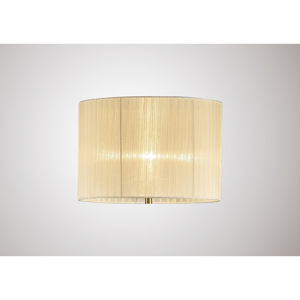 Florence Round Organza Shade Cream 380mm x 260mm, Suitable For Floor Lamp