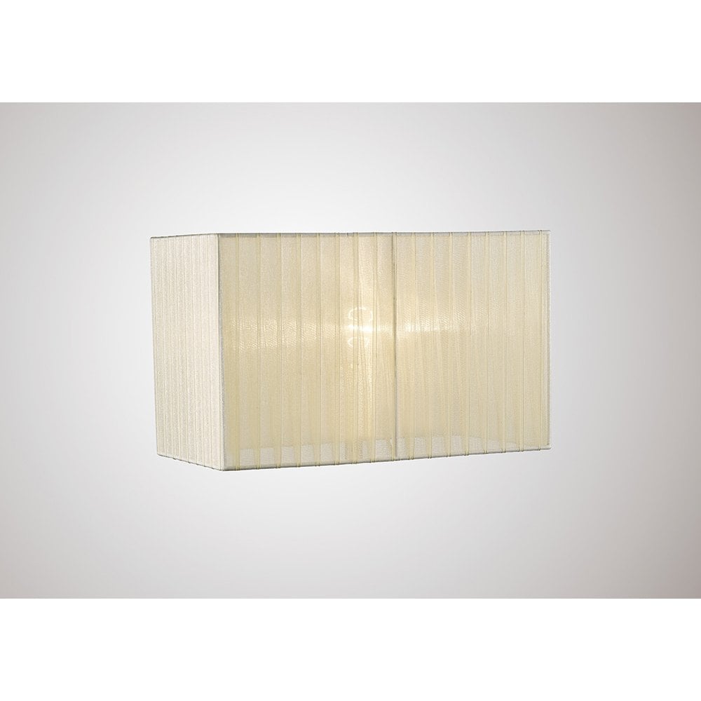 Florence Rectangle Organza Shade, 380x190x230mm, Cream, For Table Lamp