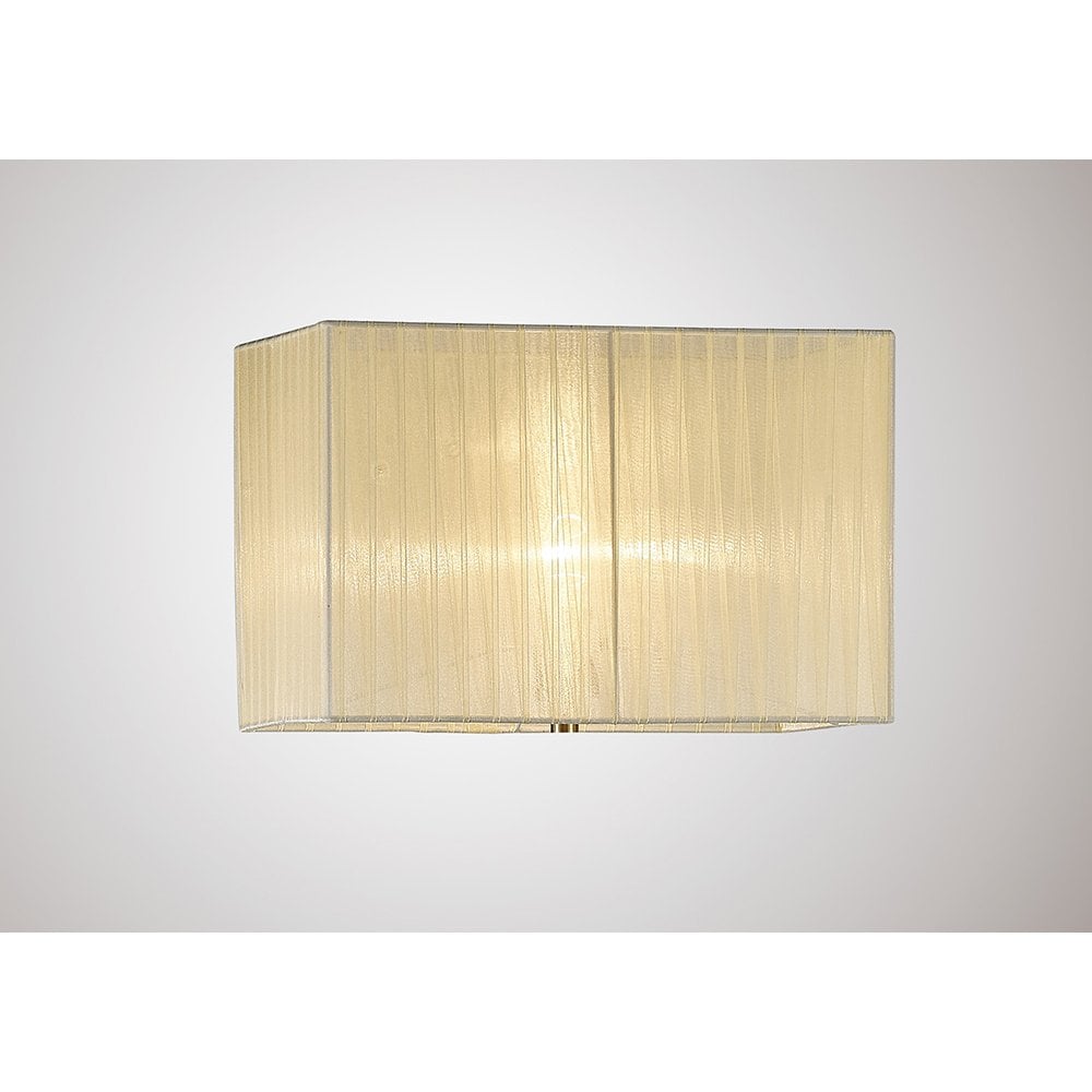 Florence Rectangle Organza Shade, 400x210x260mm Cream, For Floor Lamp