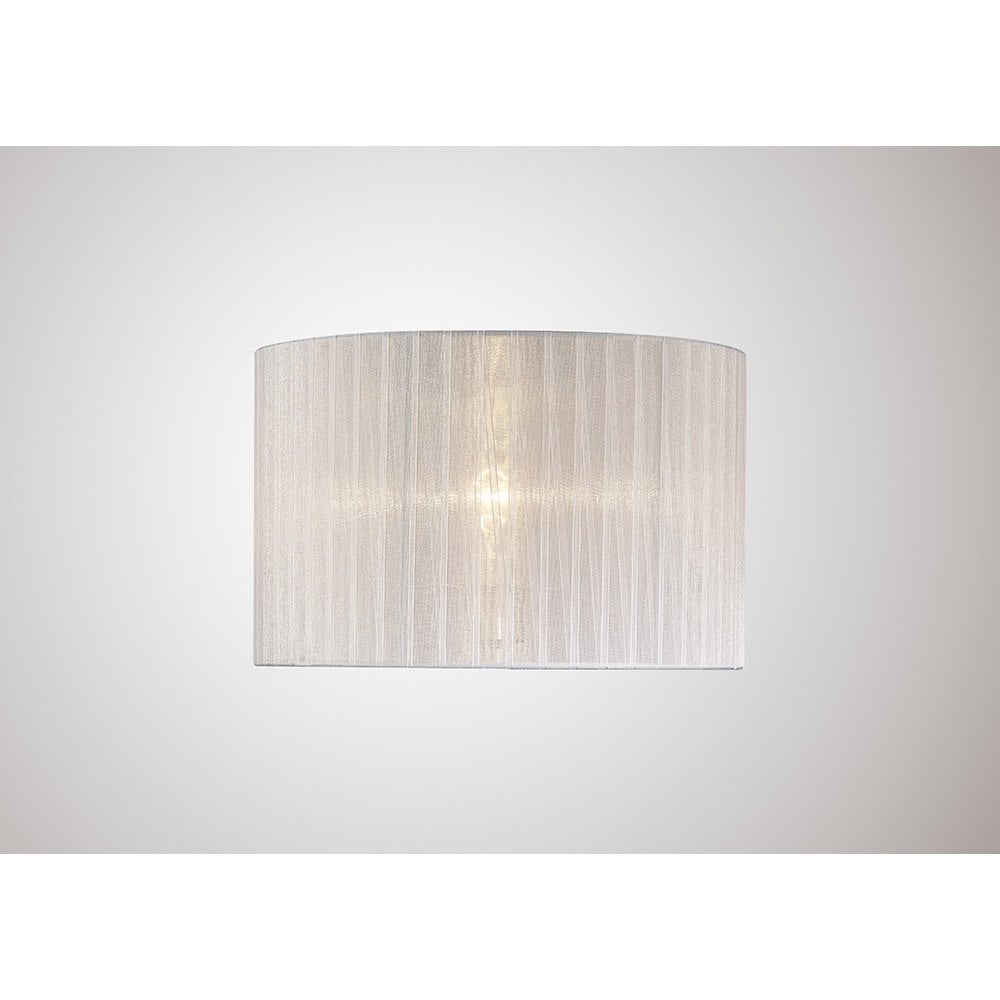 Florence Round Organza Shade White 380mm x 260mm, Suitable For Floor Lamp