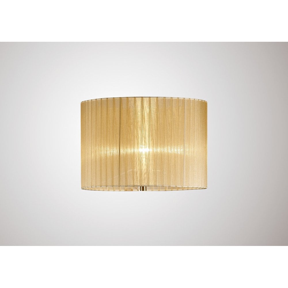 Florence Round Organza Shade Soft Bronze 380mm x 260mm, Suitable For Floor Lamp