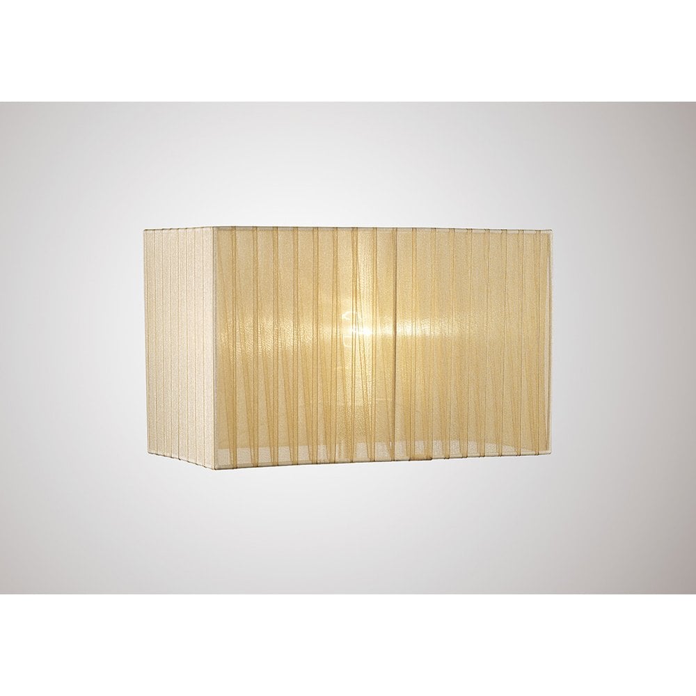 Florence Rectangle Organza Shade, 380x190x230mm, Soft Bronze, For Table Lamp