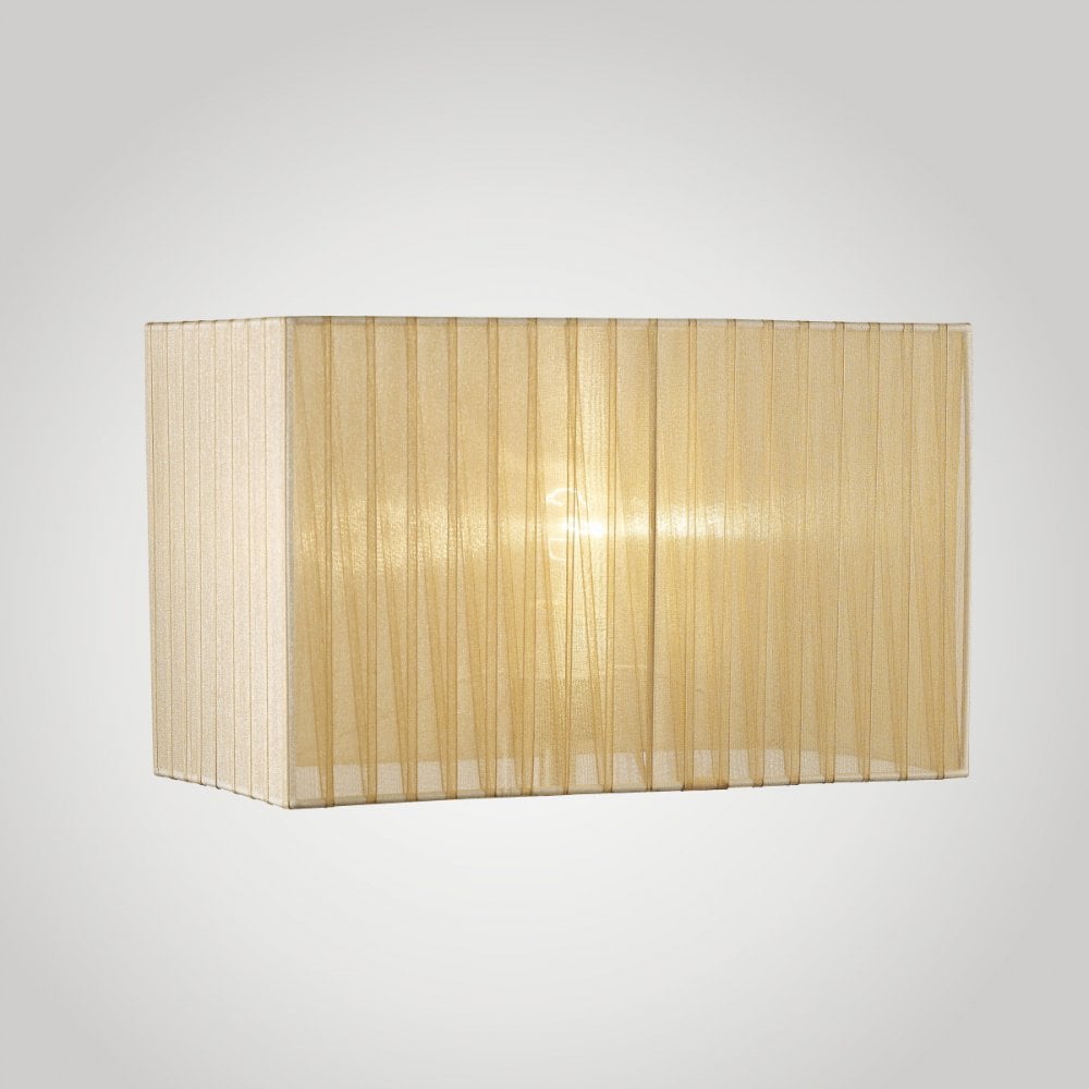 Florence Rectangle Organza Shade, 400x210x260mm, Soft Bronze, For Floor Lamp