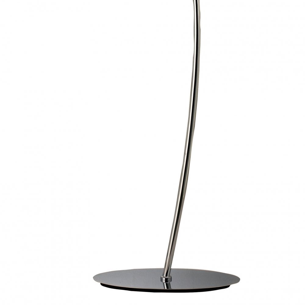 Eve Floor Lamp 2 Light E27, Polished Chrome With White Oval Shade