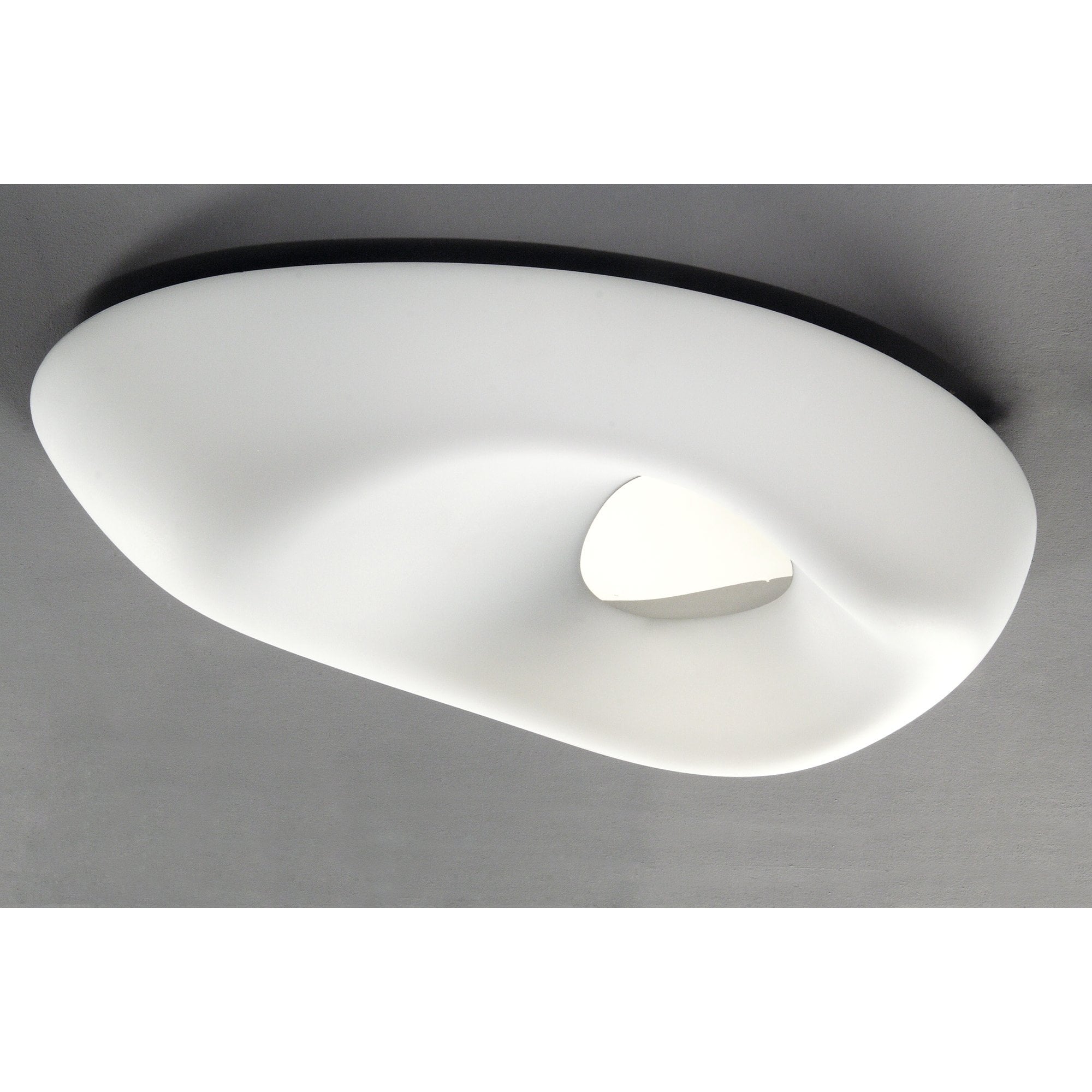 Huevo Ceiling 6 Light E27 Outdoor IP44, Polished Chrome/Opal White